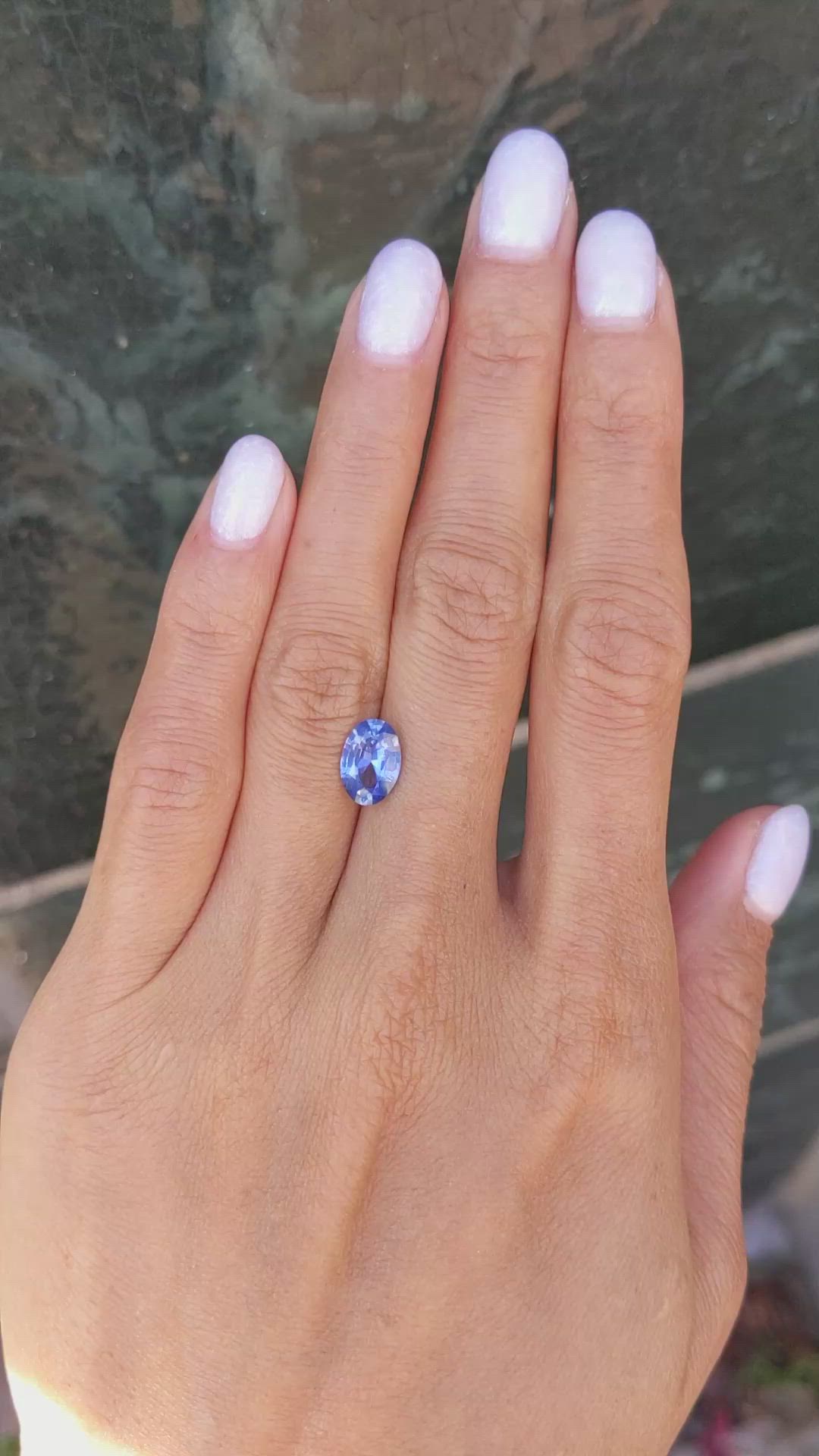 2.02 Ct. Blue Sapphire from Ceylon (Sri Lanka) Size Video