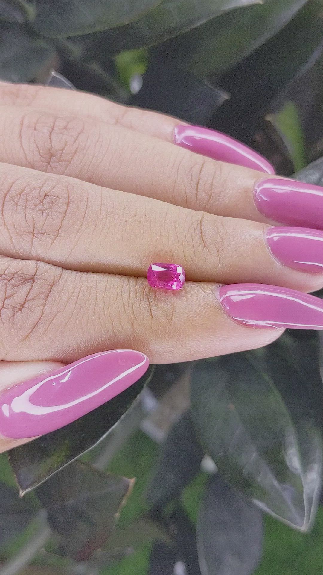 1.02 Ct. Pink Sapphire from Tanzania Size Video