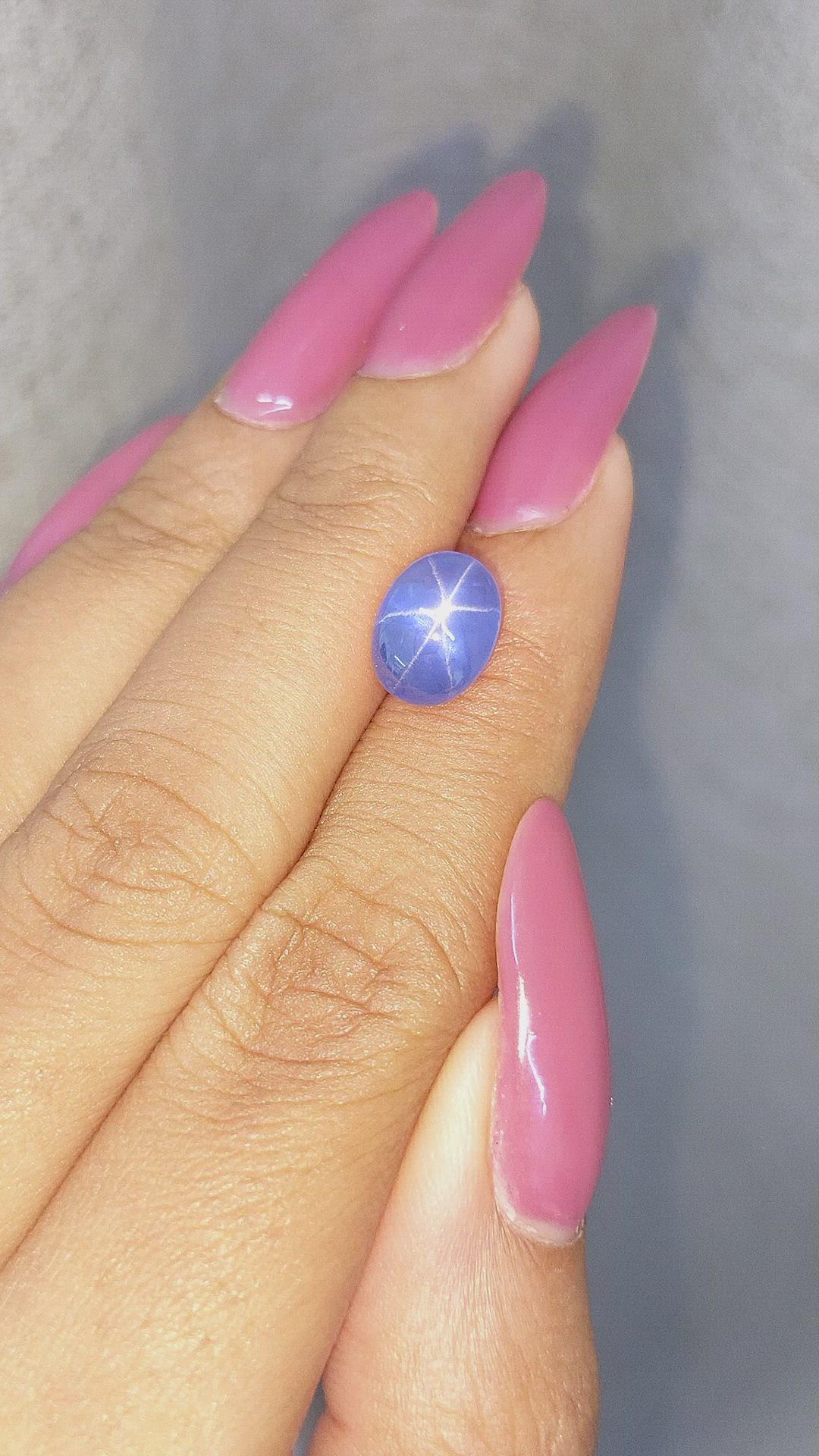 5.45 Ct. Blue Star Sapphire from Ceylon (Sri Lanka) Size Video