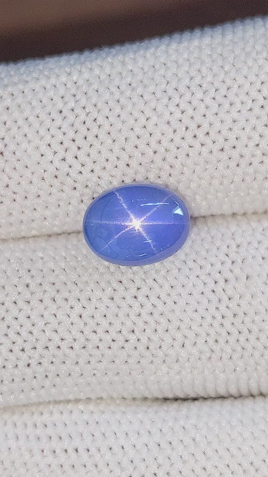 5.45 Ct. Blue Star Sapphire from Ceylon (Sri Lanka) Size Video