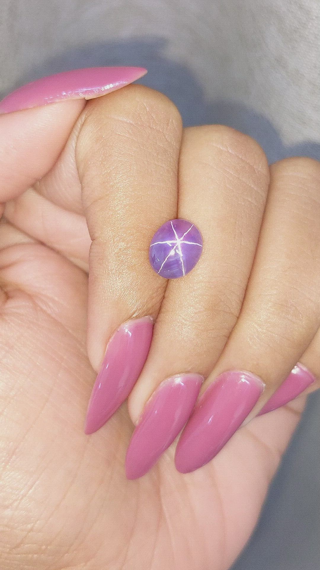 3.70 Ct. Purple Star Sapphire from Ceylon (Sri Lanka) Size Video