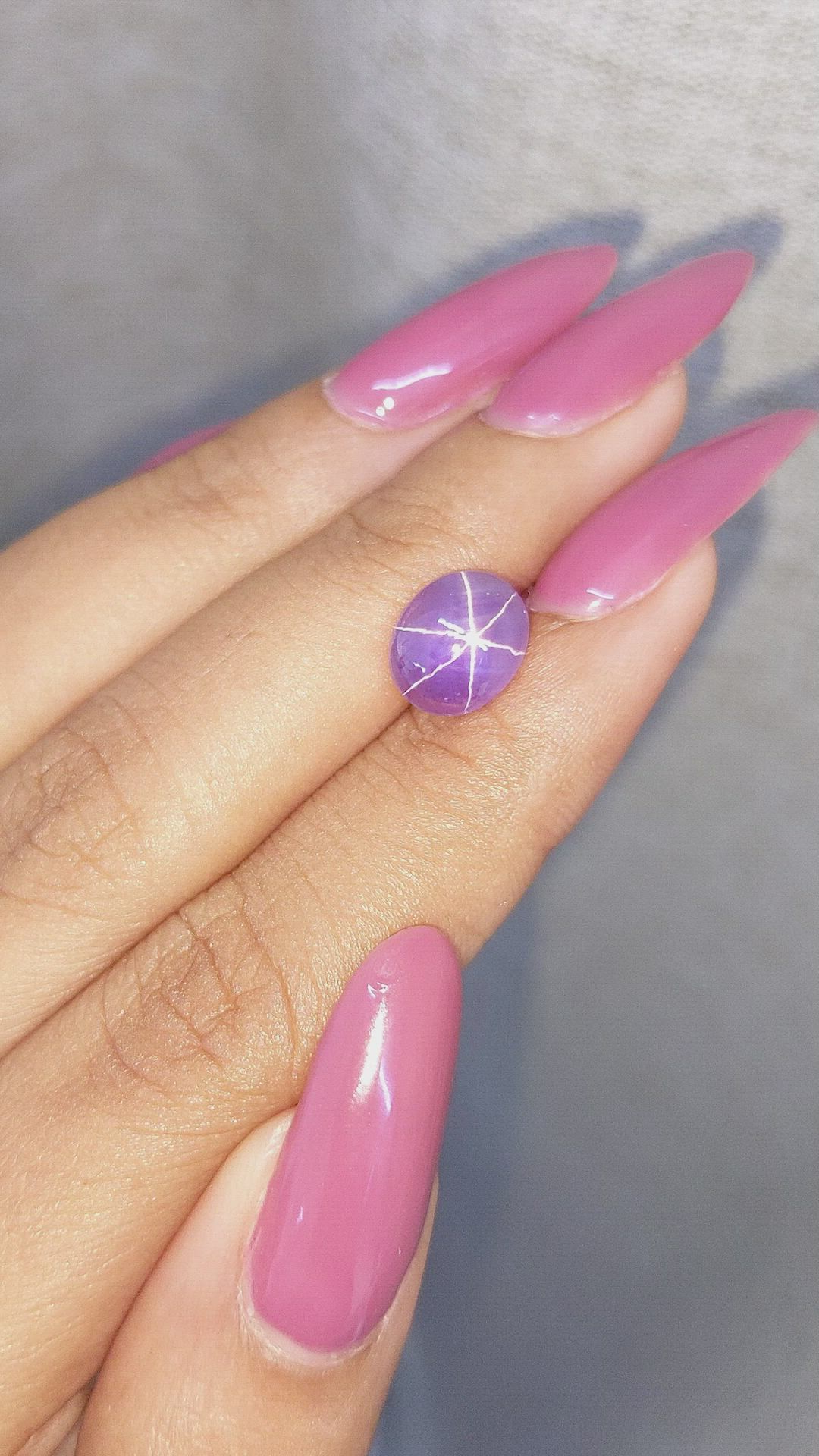 3.70 Ct. Purple Star Sapphire from Ceylon (Sri Lanka) Size Video