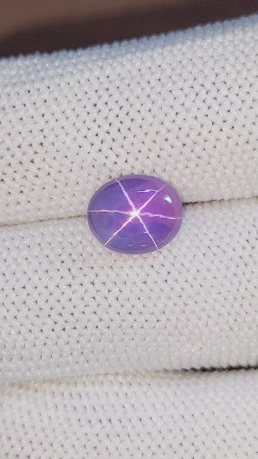 3.70 Ct. Purple Star Sapphire from Ceylon (Sri Lanka) Size Video