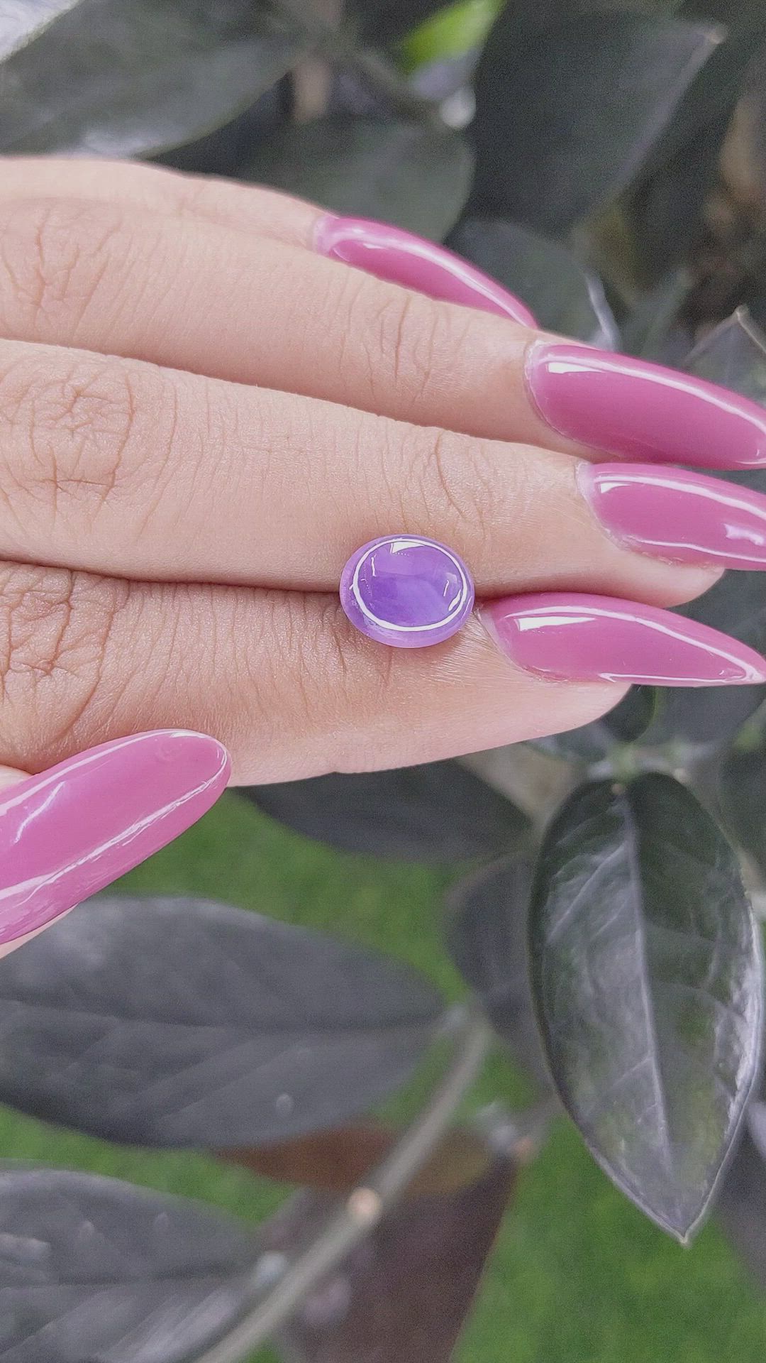 3.70 Ct. Purple Star Sapphire from Ceylon (Sri Lanka) Size Video