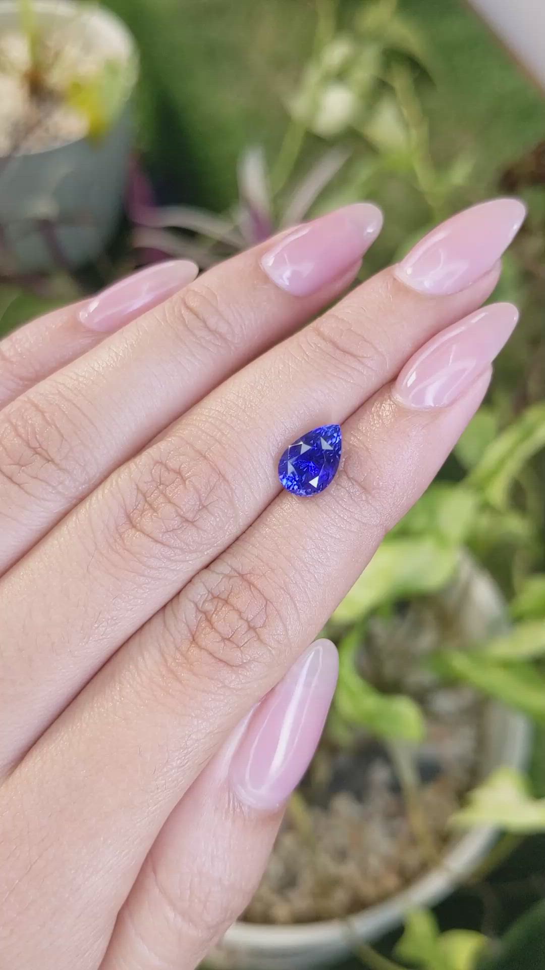 3.02 Ct. Blue Sapphire from Ceylon (Sri Lanka) Size Video