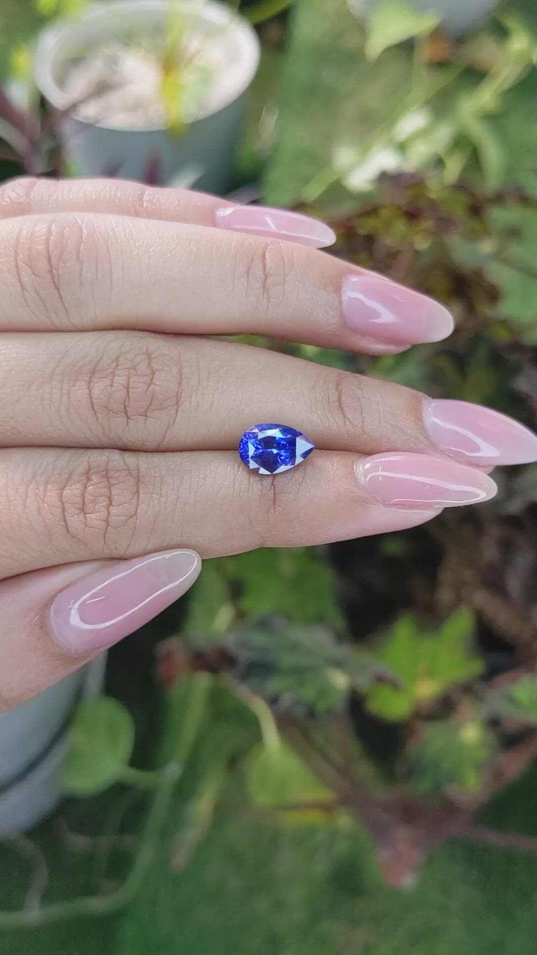 2.30 Ct. Blue Sapphire from Ceylon (Sri Lanka) Size Video
