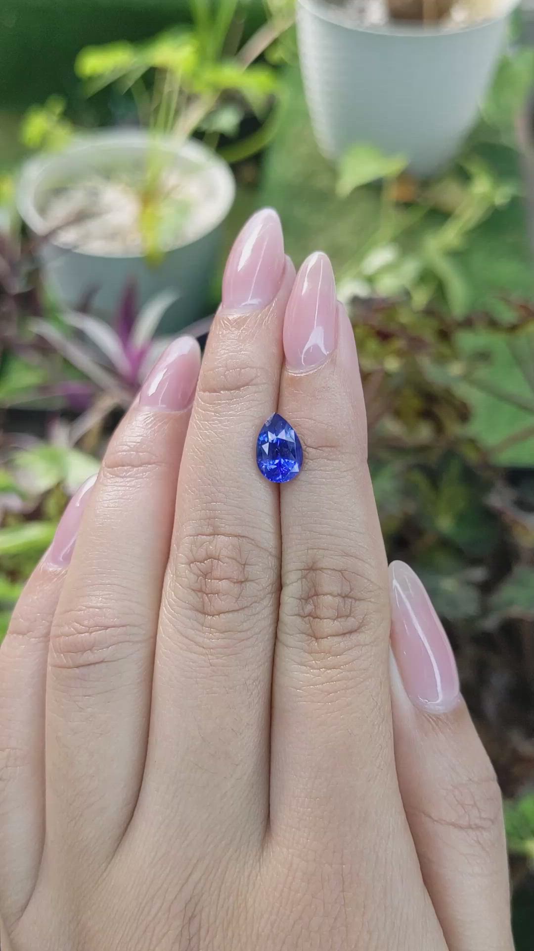 2.30 Ct. Blue Sapphire from Ceylon (Sri Lanka) Size Video