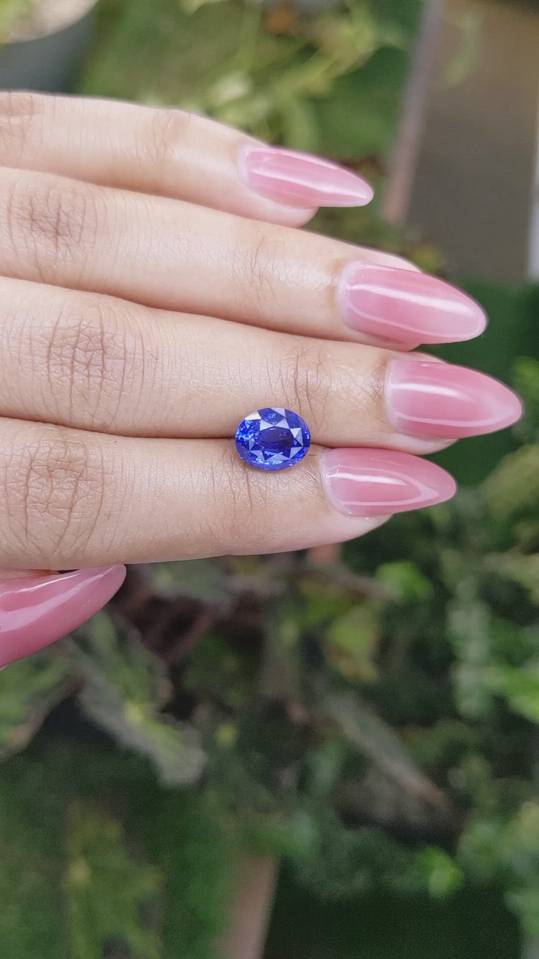 3.07 Ct. Blue Sapphire from Ceylon (Sri Lanka) Size Video