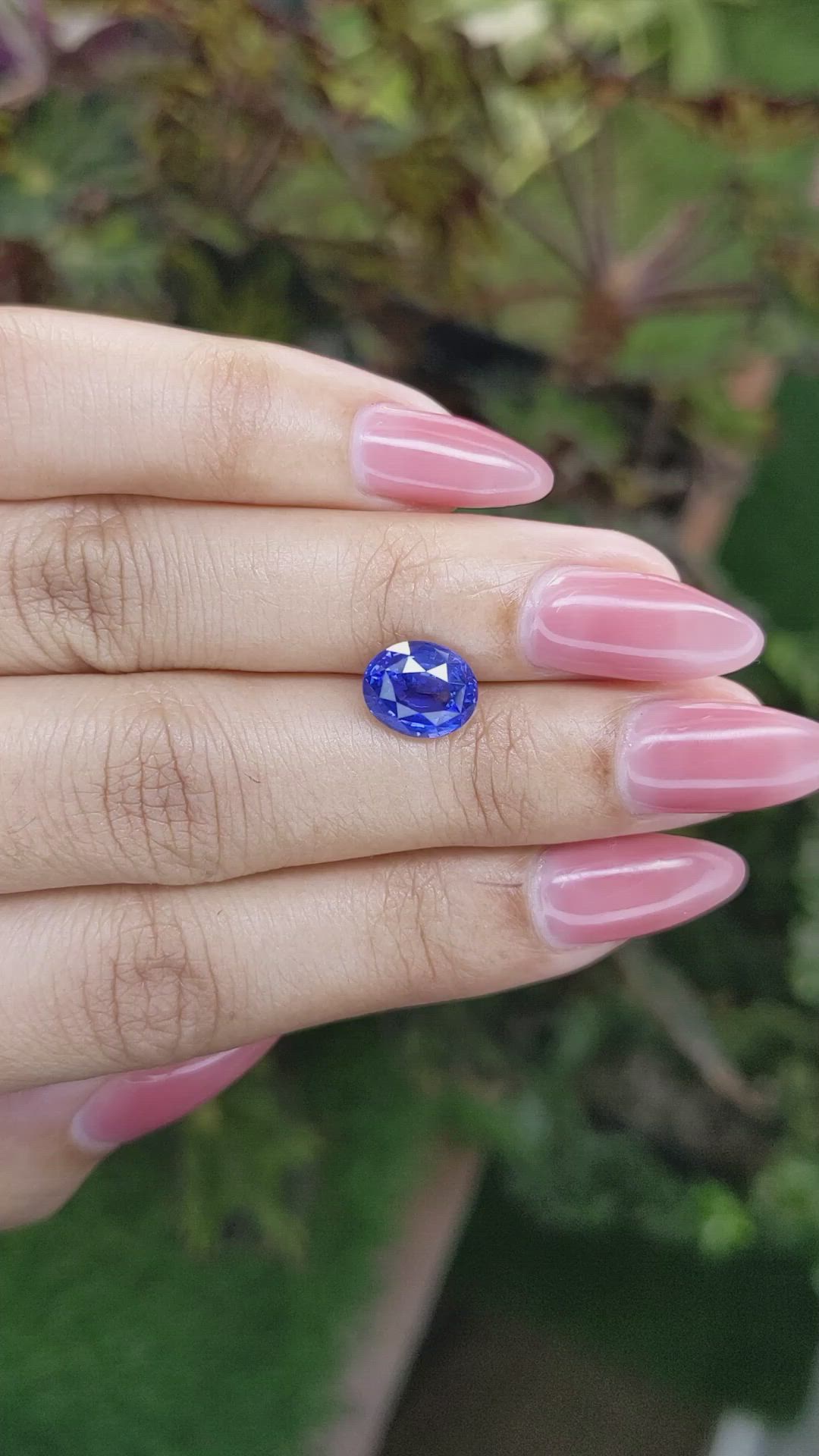 3.07 Ct. Blue Sapphire from Ceylon (Sri Lanka) Size Video