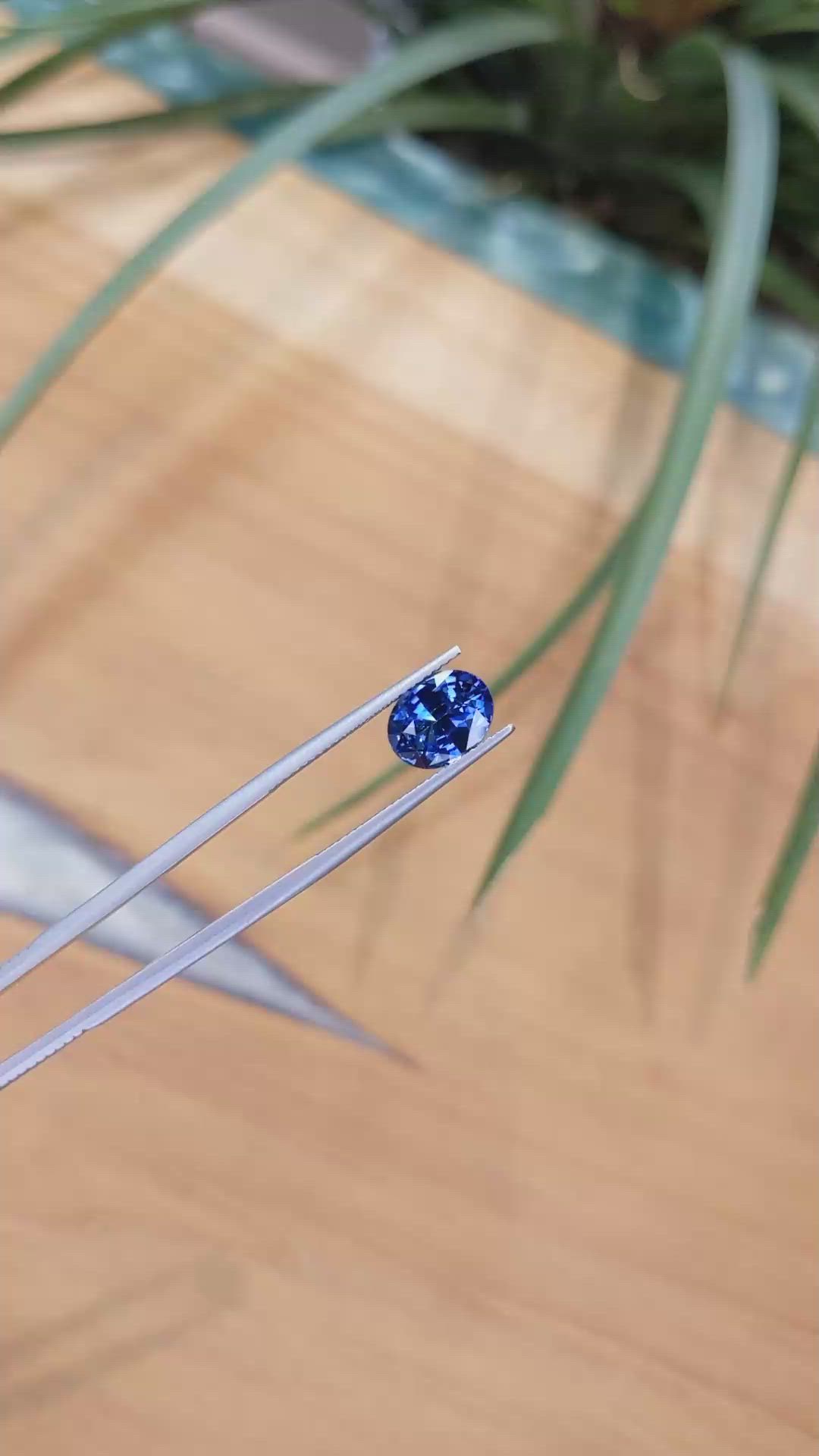 3.04 Ct. Blue Sapphire from Ceylon (Sri Lanka) Size Video