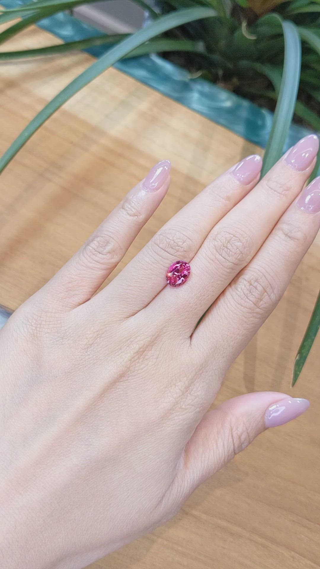 3.03 Ct. Pink Sapphire from Ceylon (Sri Lanka) Size Video