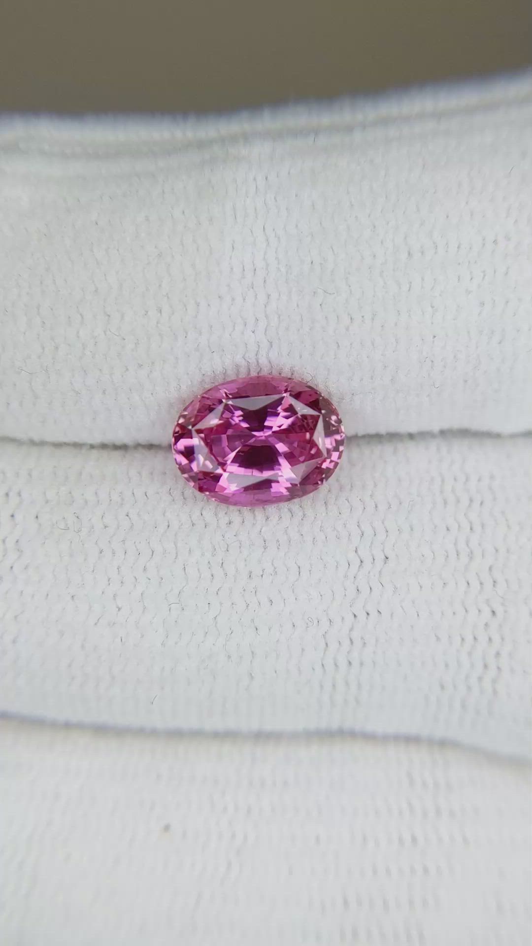 3.03 Ct. Pink Sapphire from Ceylon (Sri Lanka) Size Video