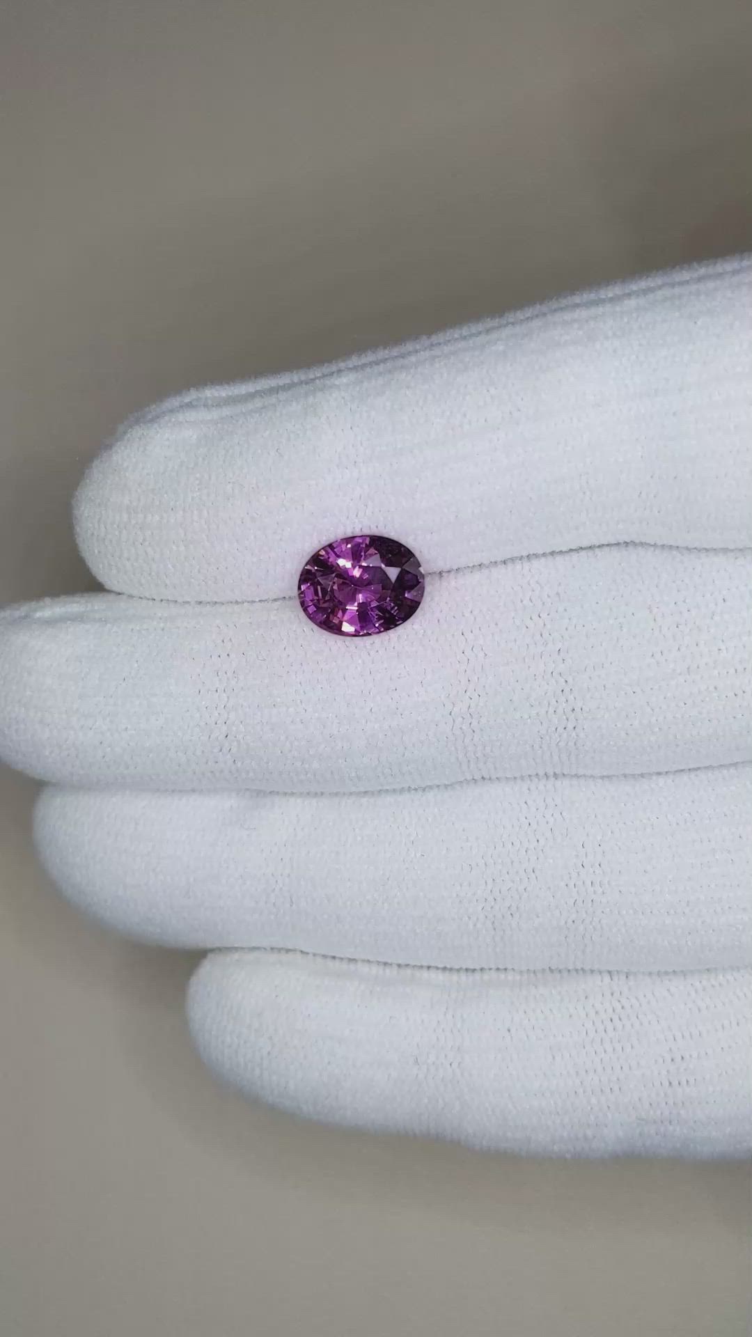 3.09 Ct. Purple Sapphire from Ceylon (Sri Lanka) Size Video