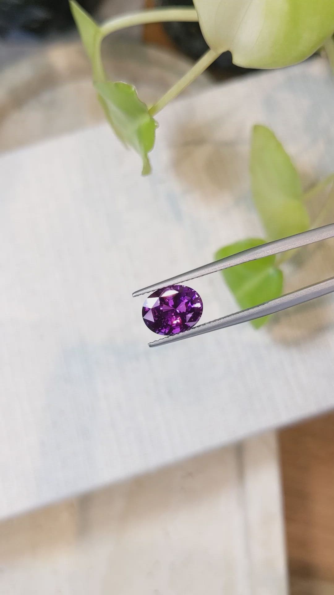 3.09 Ct. Purple Sapphire from Ceylon (Sri Lanka) Size Video