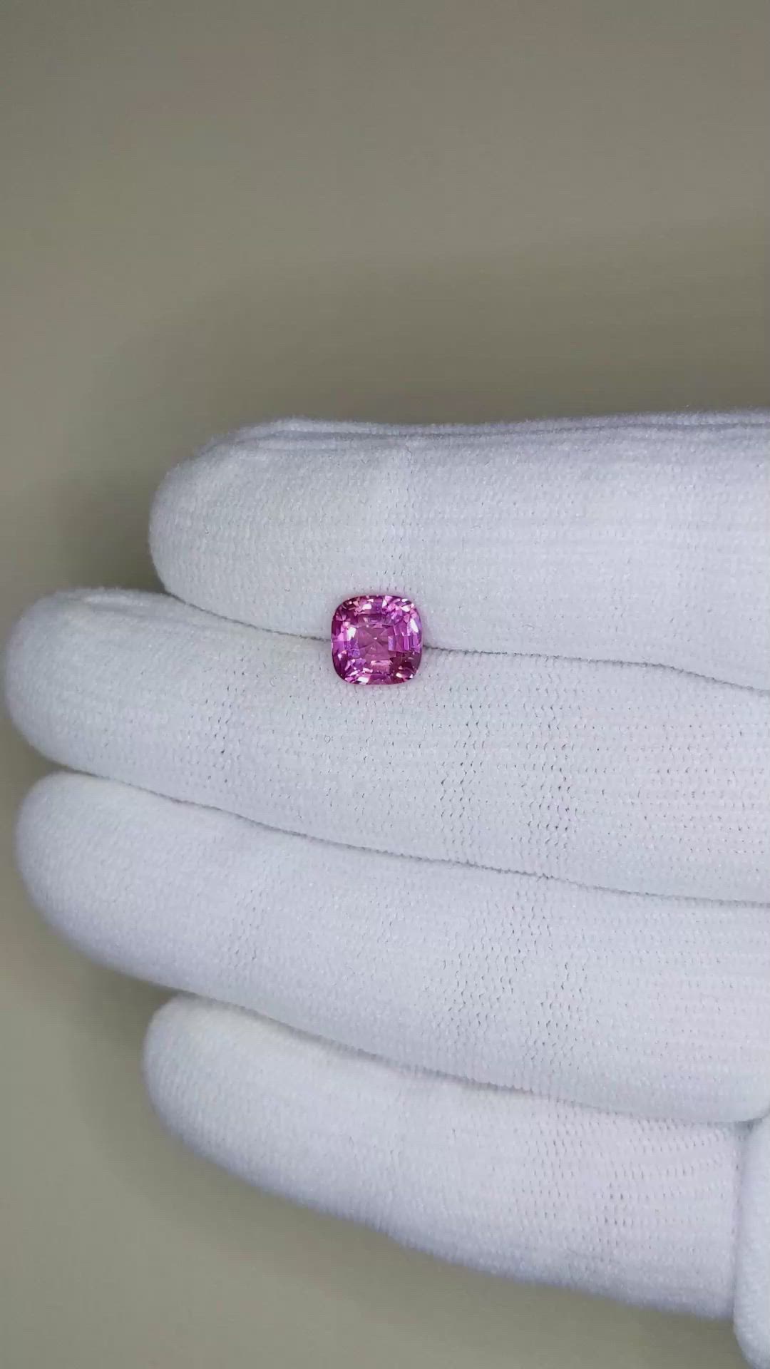 2.51 Ct. Purplish Pink Sapphire from Ceylon (Sri Lanka) Size Video
