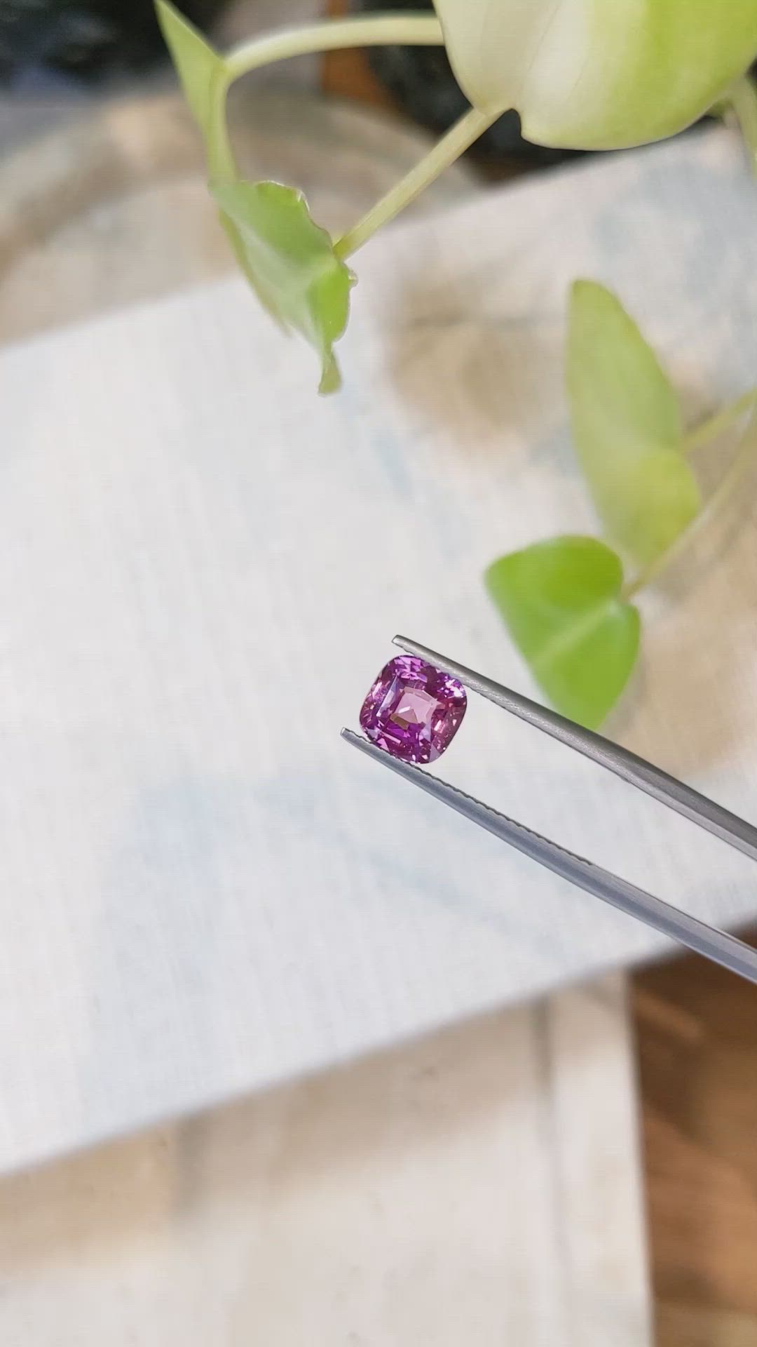 2.51 Ct. Purplish Pink Sapphire from Ceylon (Sri Lanka) Size Video