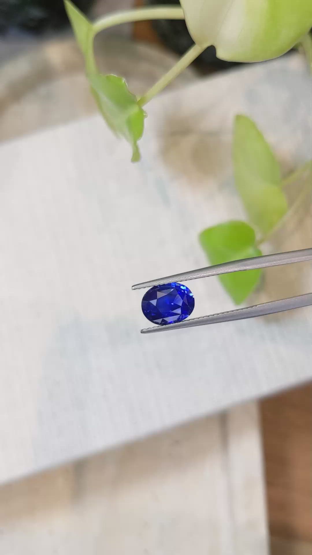 3.09 Ct. Blue Sapphire from Ceylon (Sri Lanka) Size Video