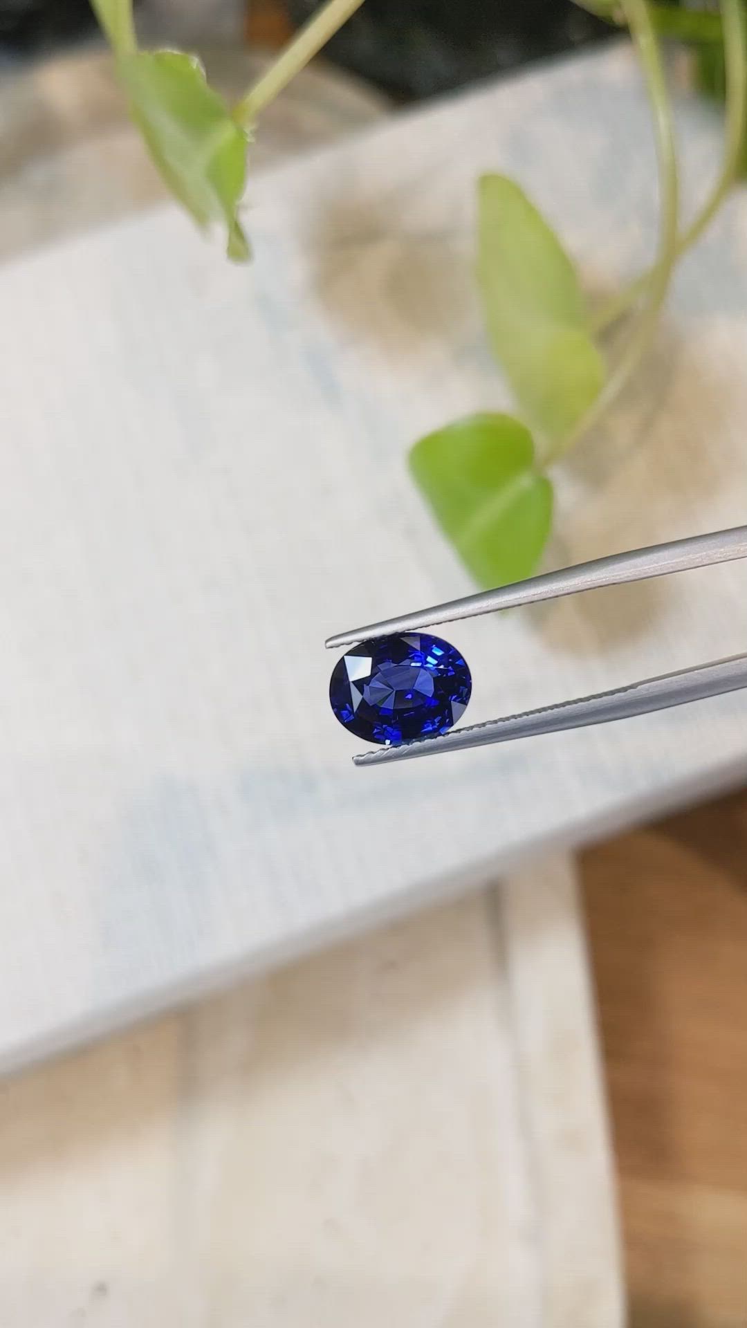 3.54 Ct. Blue Sapphire from Ceylon (Sri Lanka) Size Video
