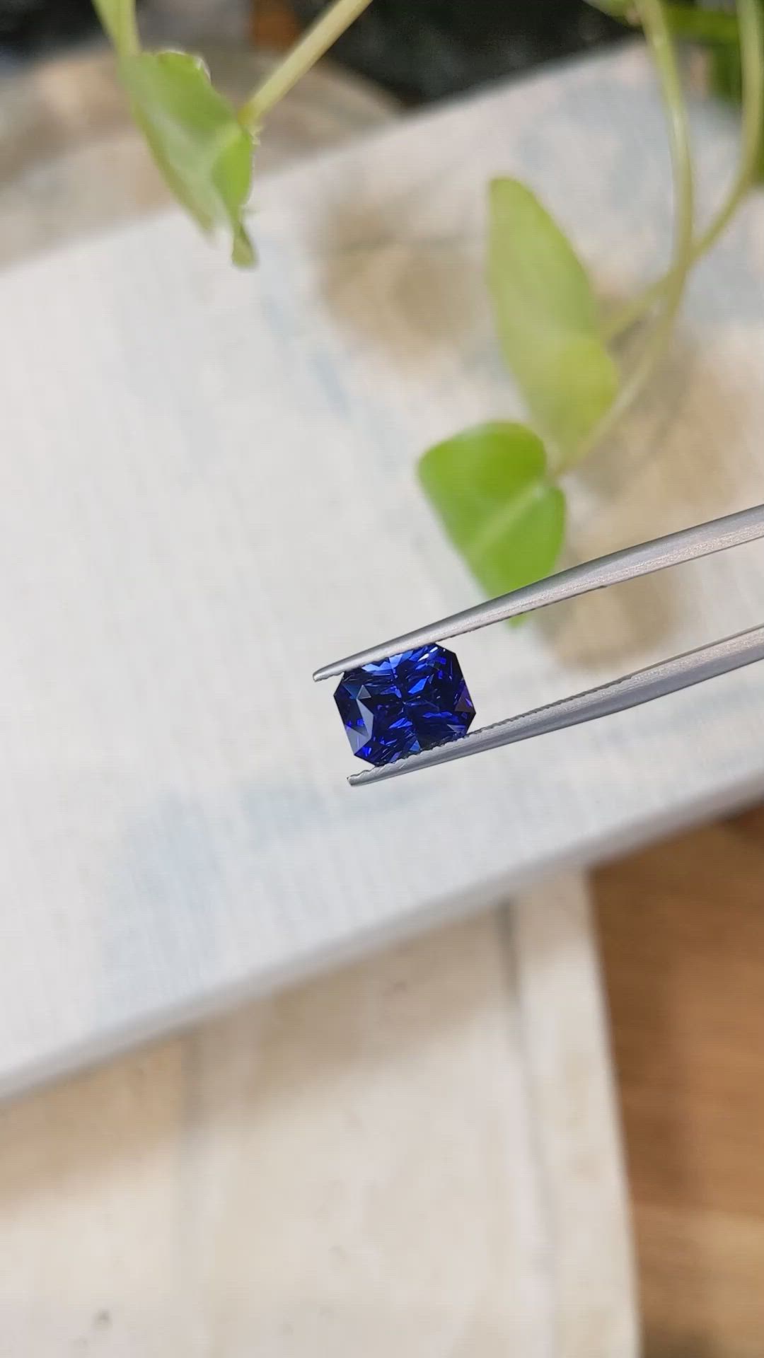 3.06 Ct. Blue Sapphire from Ceylon (Sri Lanka) Size Video