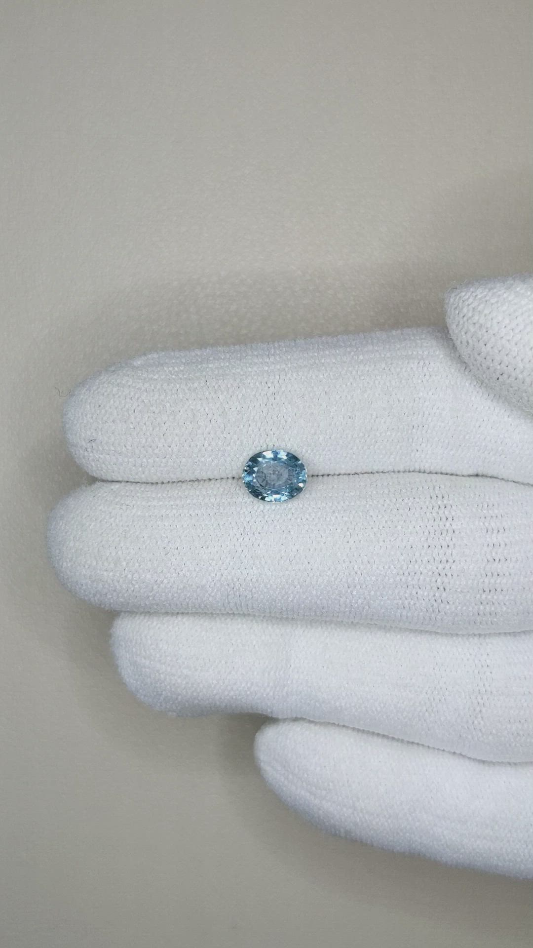 1.30 Ct. Greenish Blue Sapphire from Montana Size Video