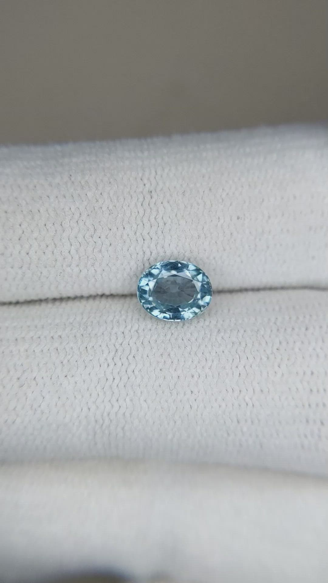 1.30 Ct. Greenish Blue Sapphire from Montana Size Video