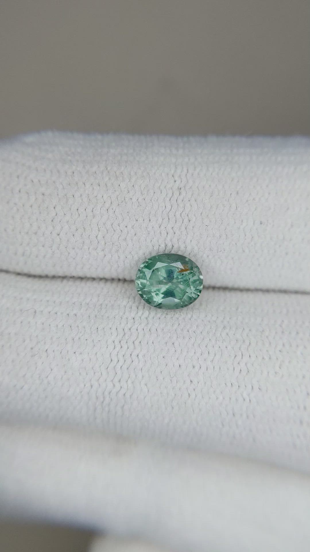 1.17 Ct. Bluish Green Sapphire from Montana Size Video