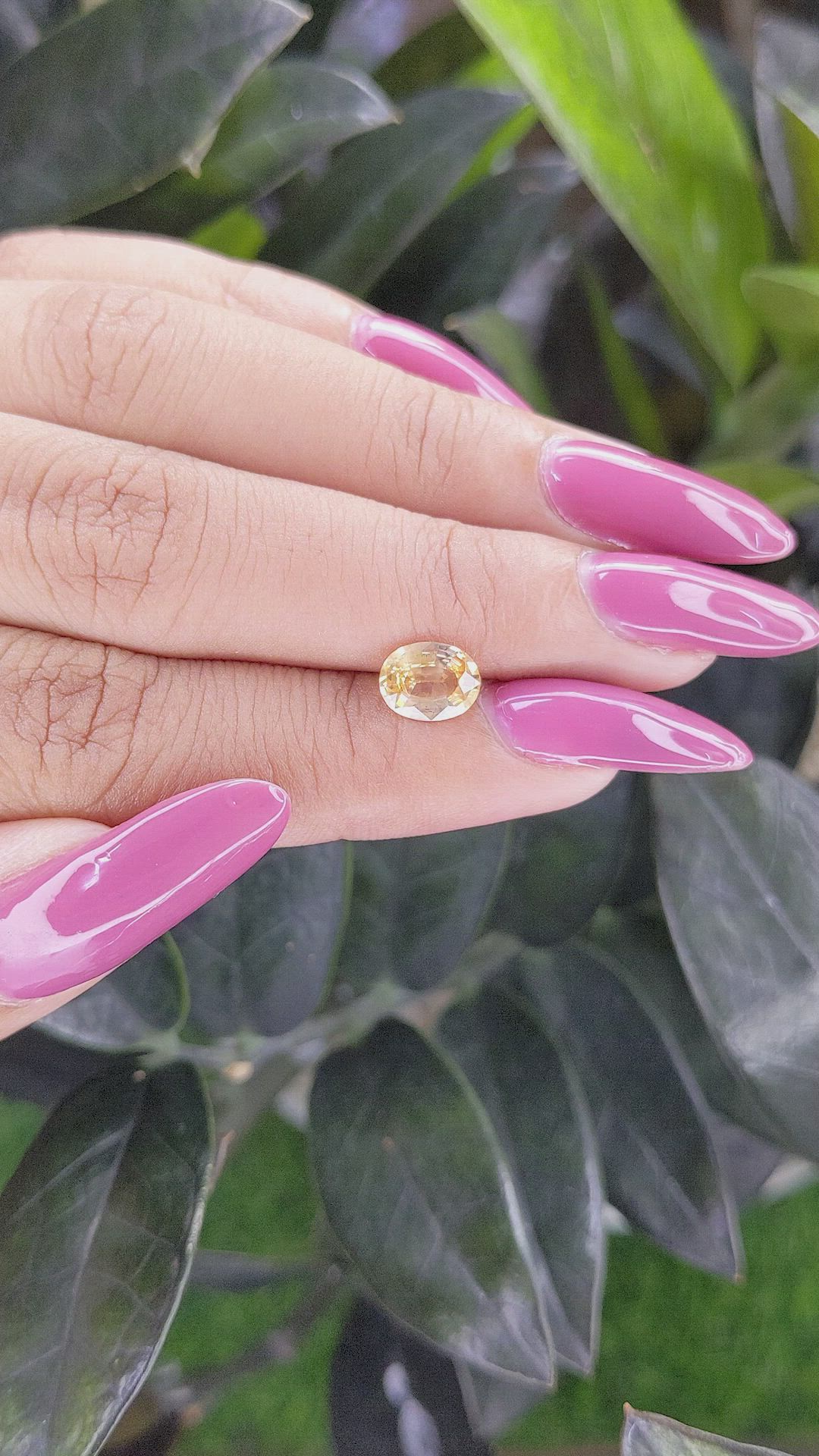 1.20 Ct. Orangish Yellow Sapphire from Madagascar Size Video