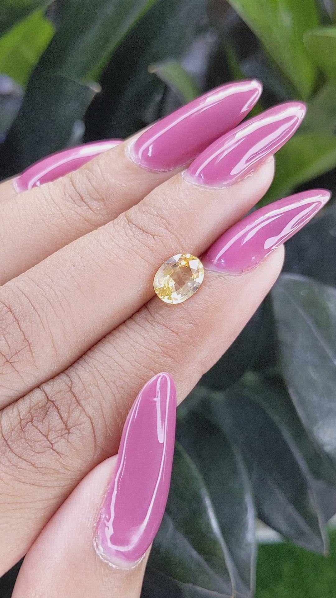 1.20 Ct. Orangish Yellow Sapphire from Madagascar Size Video