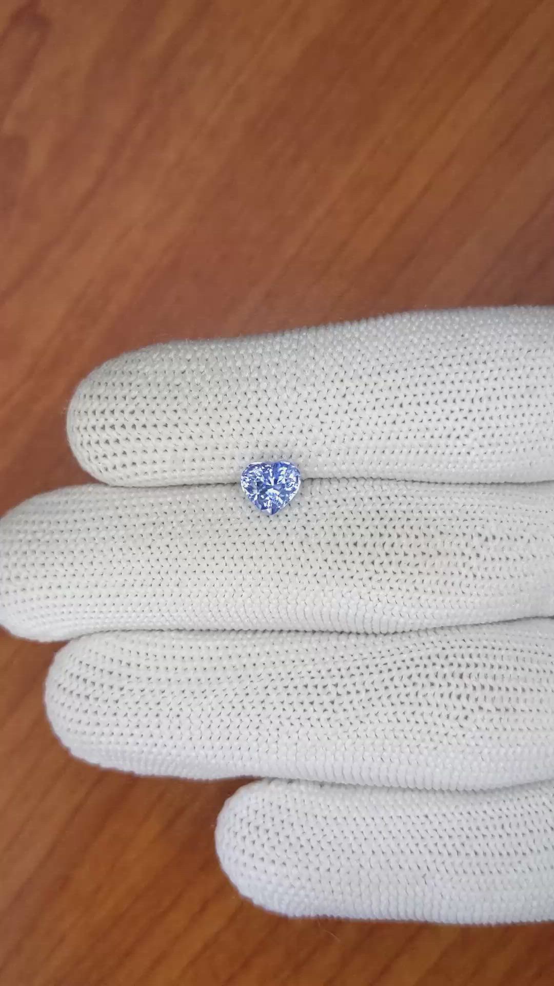 1.34 Ct. Blue Sapphire from Ceylon (Sri Lanka) Size Video