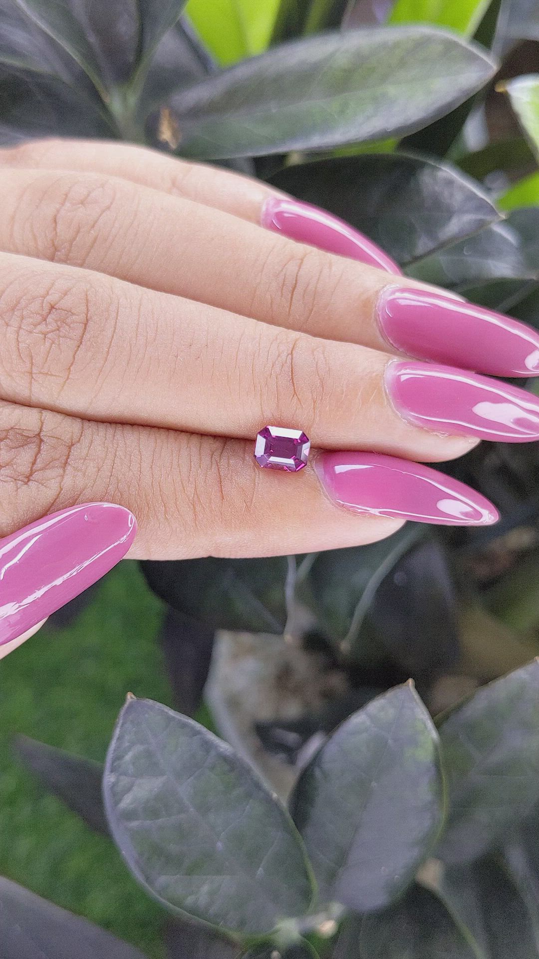 1.04 Ct. Purplish Pink Sapphire from Madagascar Size Video