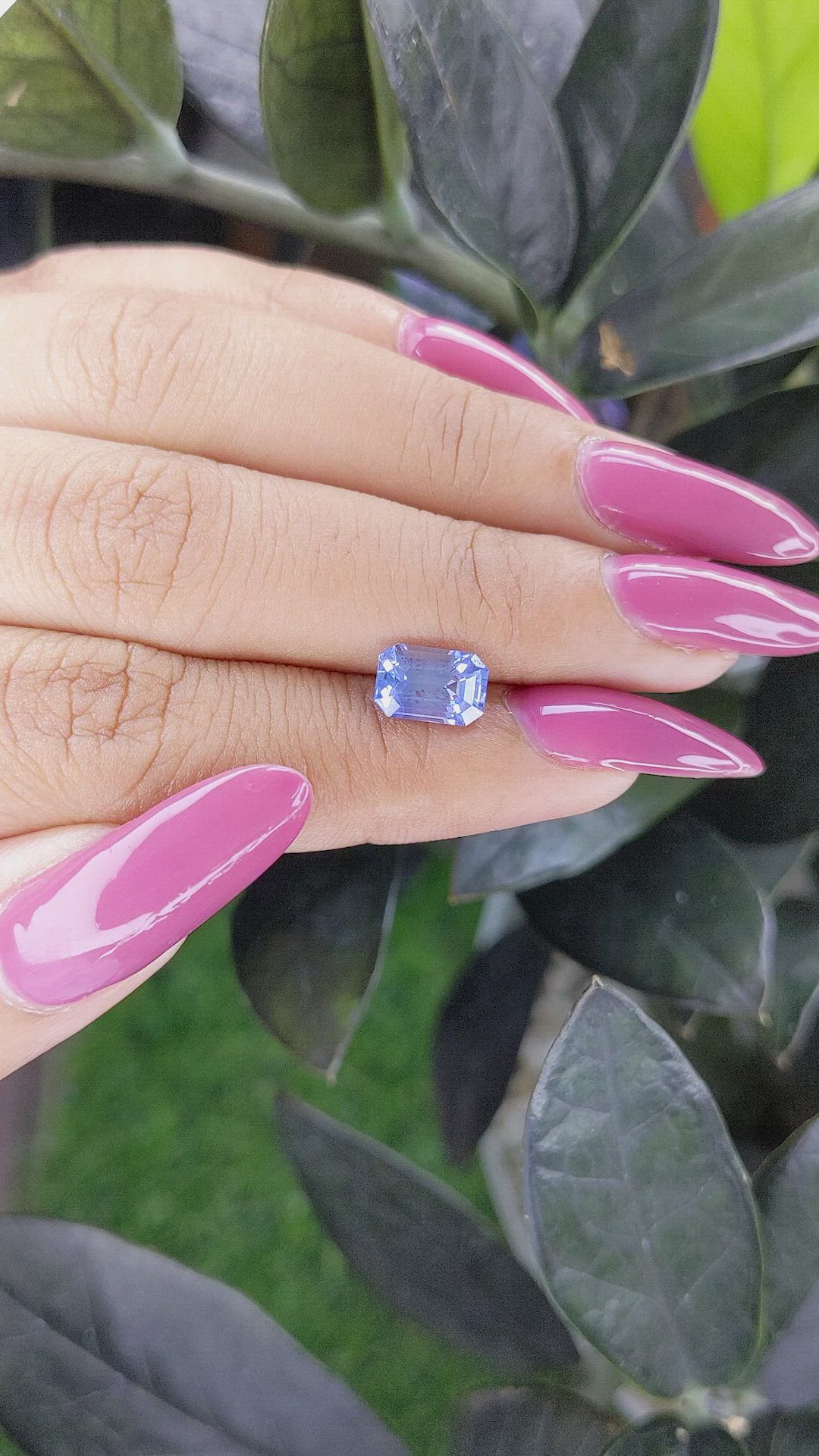 2.02 Ct. Blue Sapphire from Ceylon (Sri Lanka) Size Video