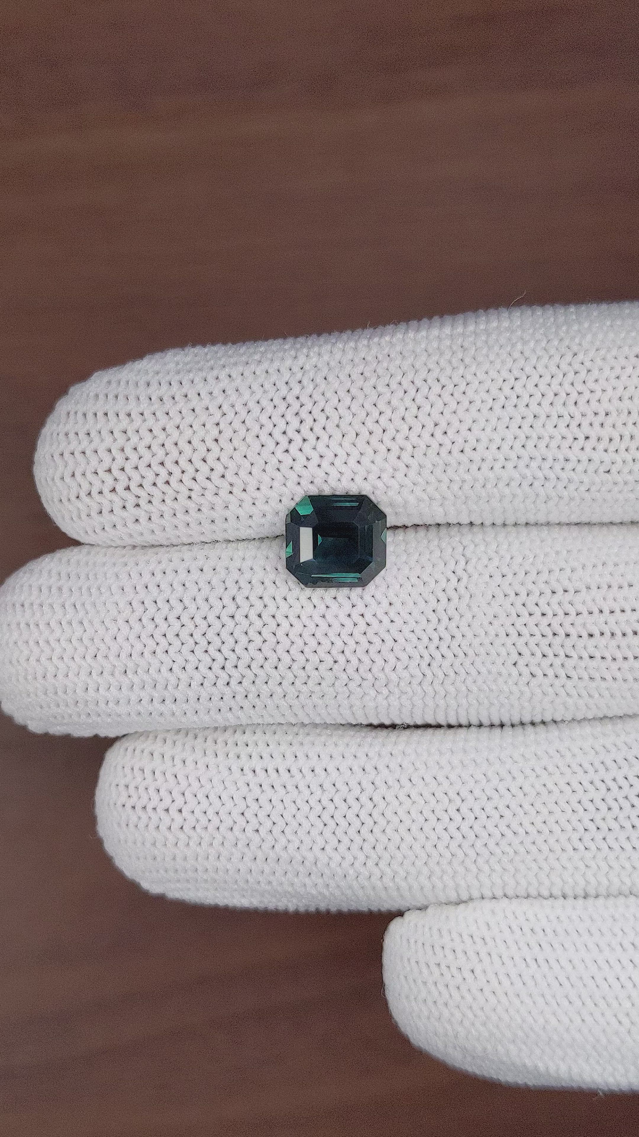 3.35 Ct. Bluish Green Sapphire from Madagascar Size Video