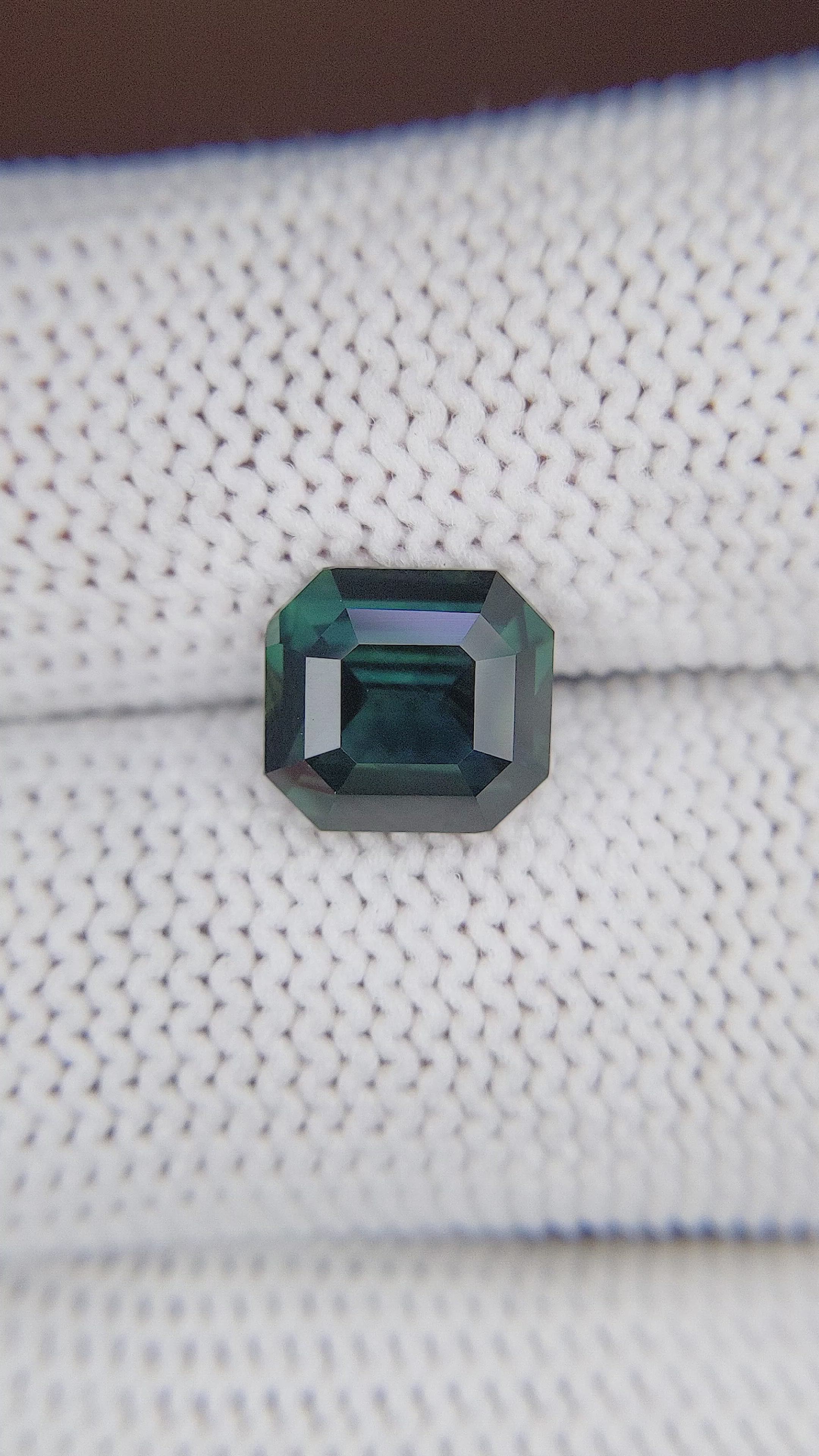 3.35 Ct. Bluish Green Sapphire from Madagascar Size Video