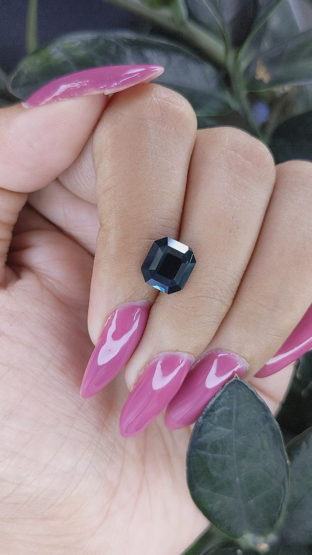 3.35 Ct. Bluish Green Sapphire from Madagascar Size Video