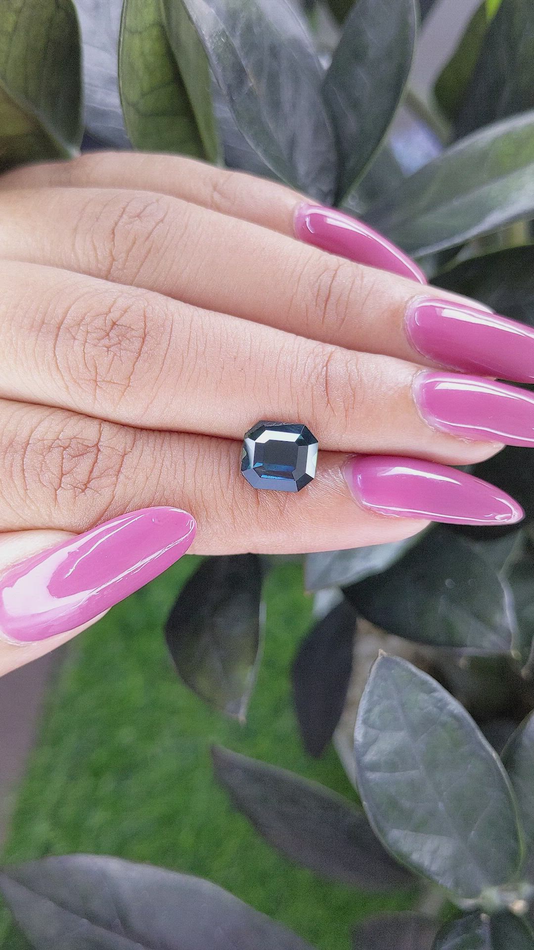 3.35 Ct. Bluish Green Sapphire from Madagascar Size Video