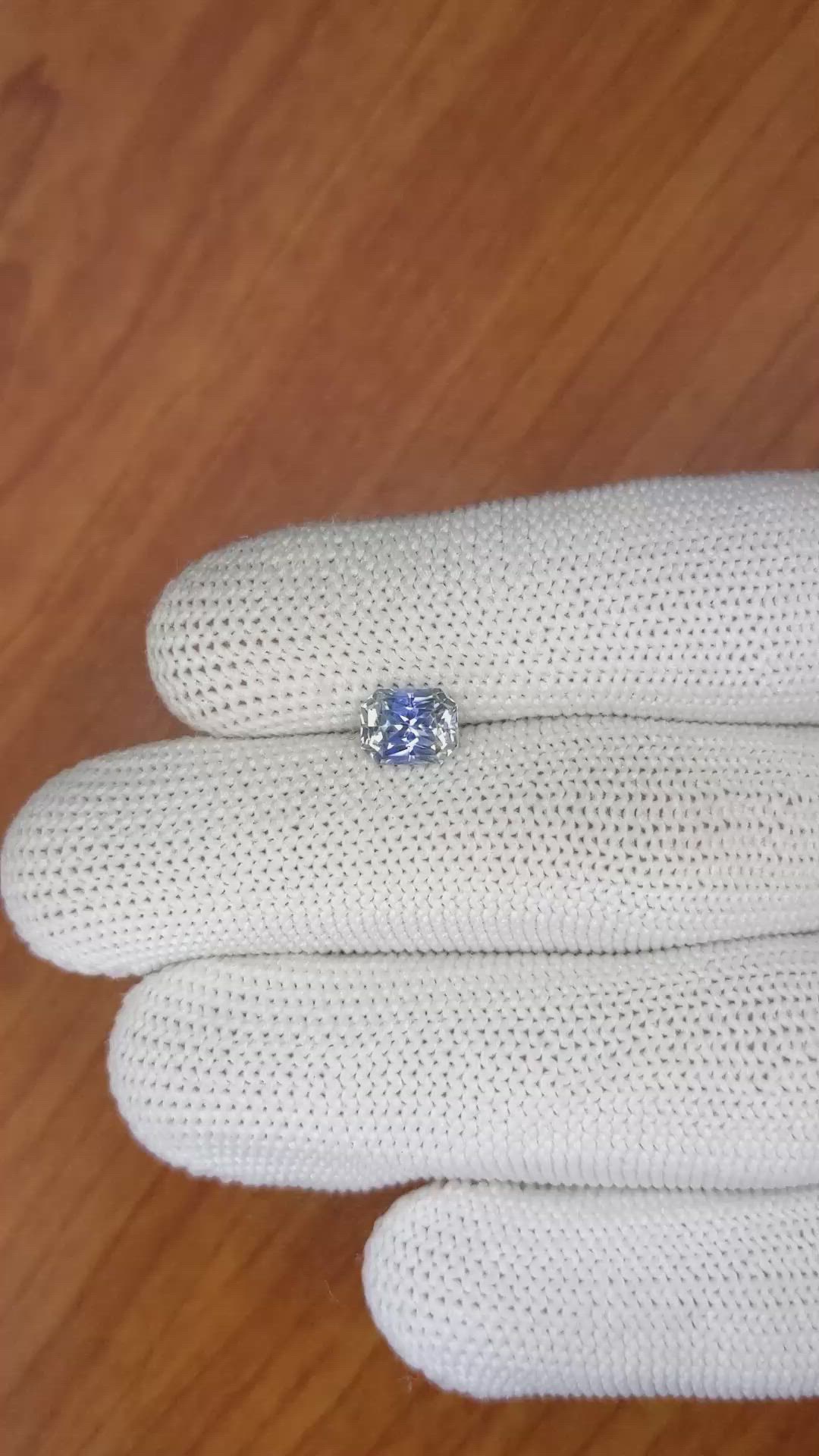 1.62 Ct. Bi Color Sapphire from Ceylon (Sri Lanka) Size Video