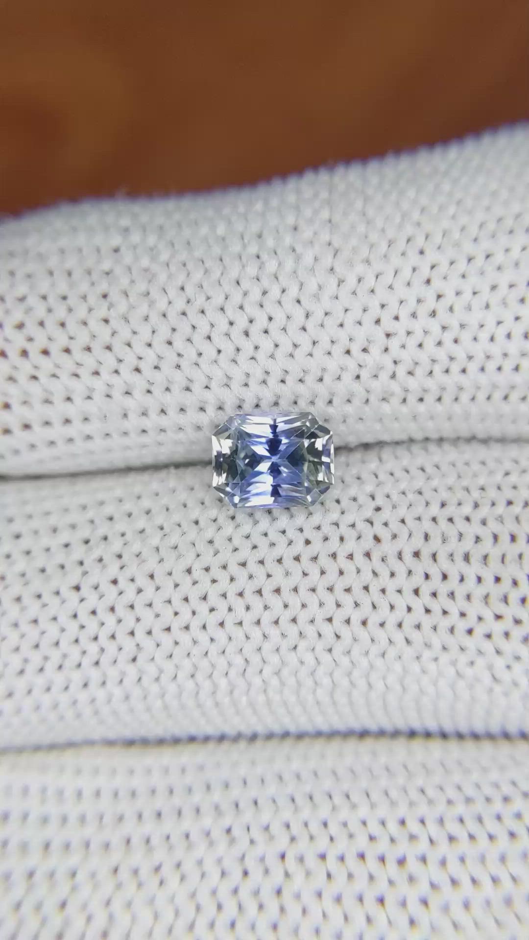 1.62 Ct. Bi Color Sapphire from Ceylon (Sri Lanka) Size Video