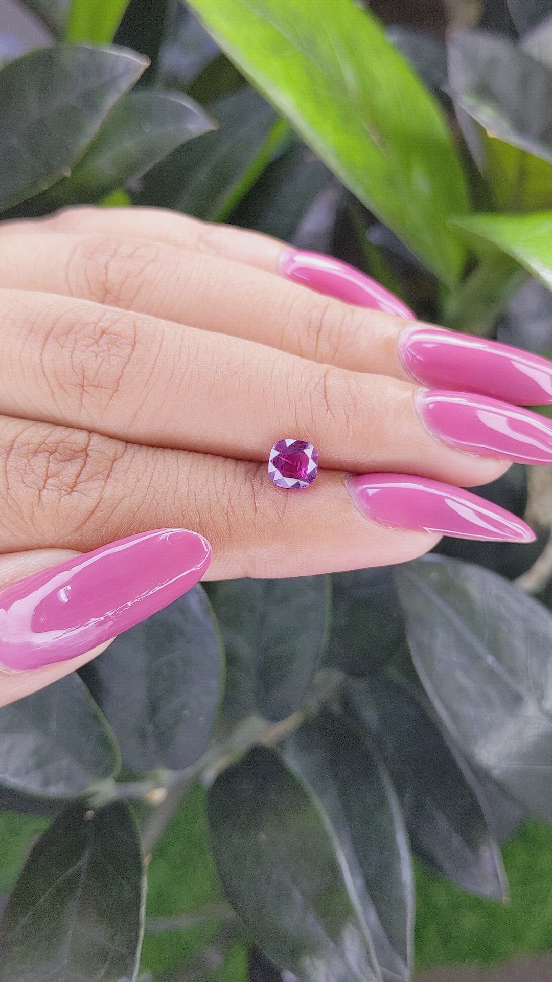 1.15 Ct. Pinkish Purple Sapphire from Madagascar Size Video