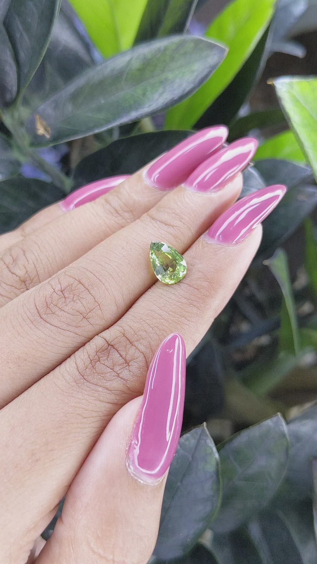 2.03 Ct. Green Sapphire from Madagascar Size Video