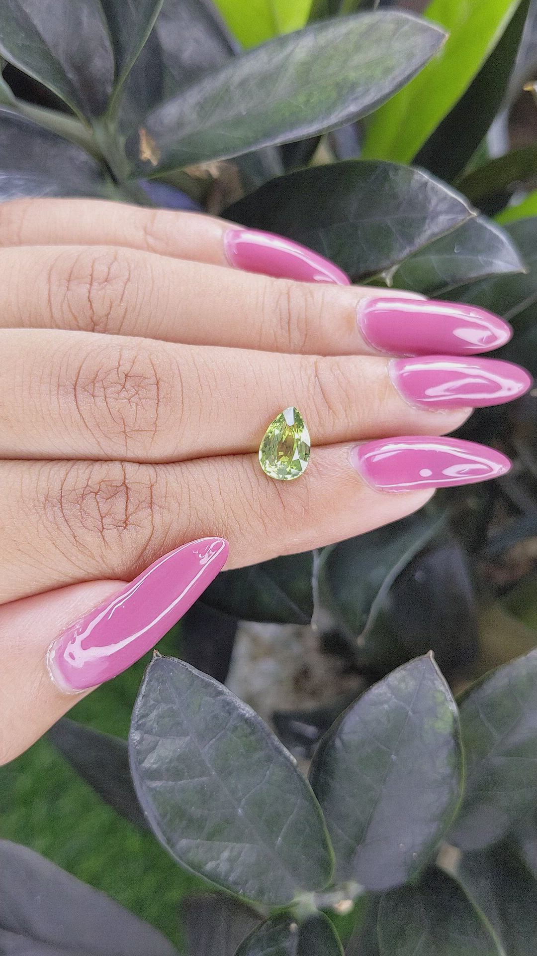 2.03 Ct. Green Sapphire from Madagascar Size Video