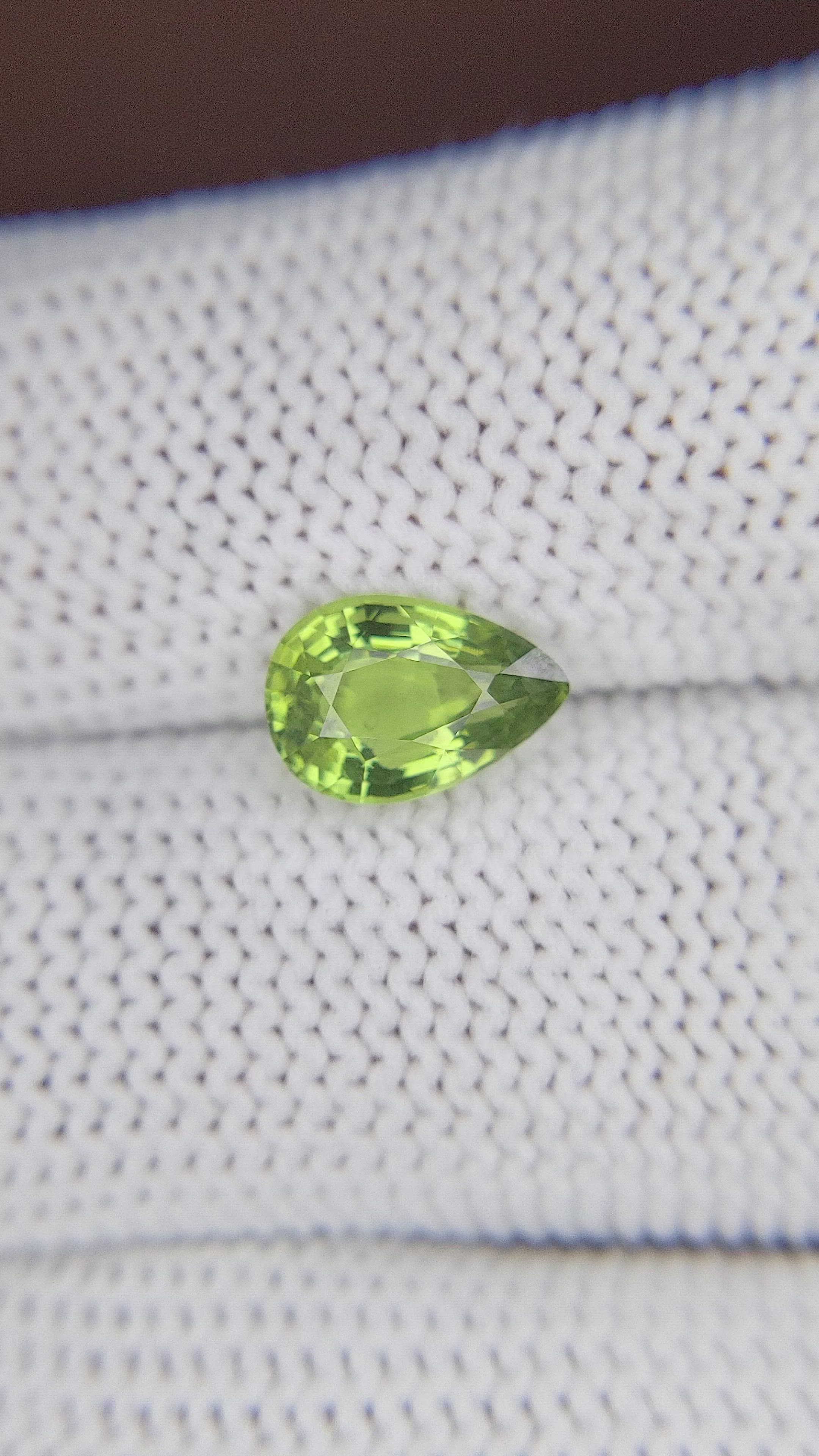 2.03 Ct. Green Sapphire from Madagascar Size Video