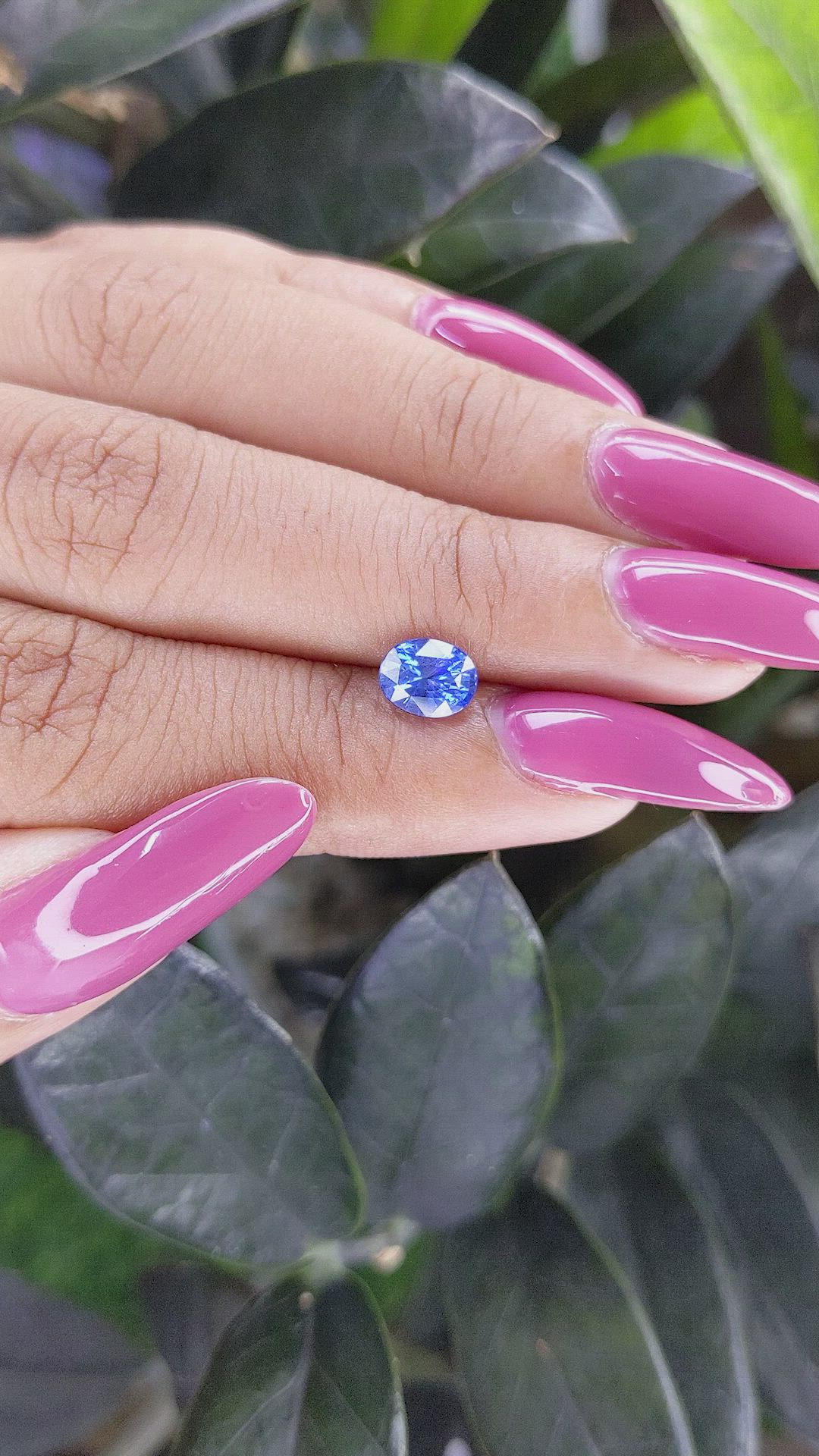 1.22 Ct. Blue Sapphire from Ceylon (Sri Lanka) Size Video