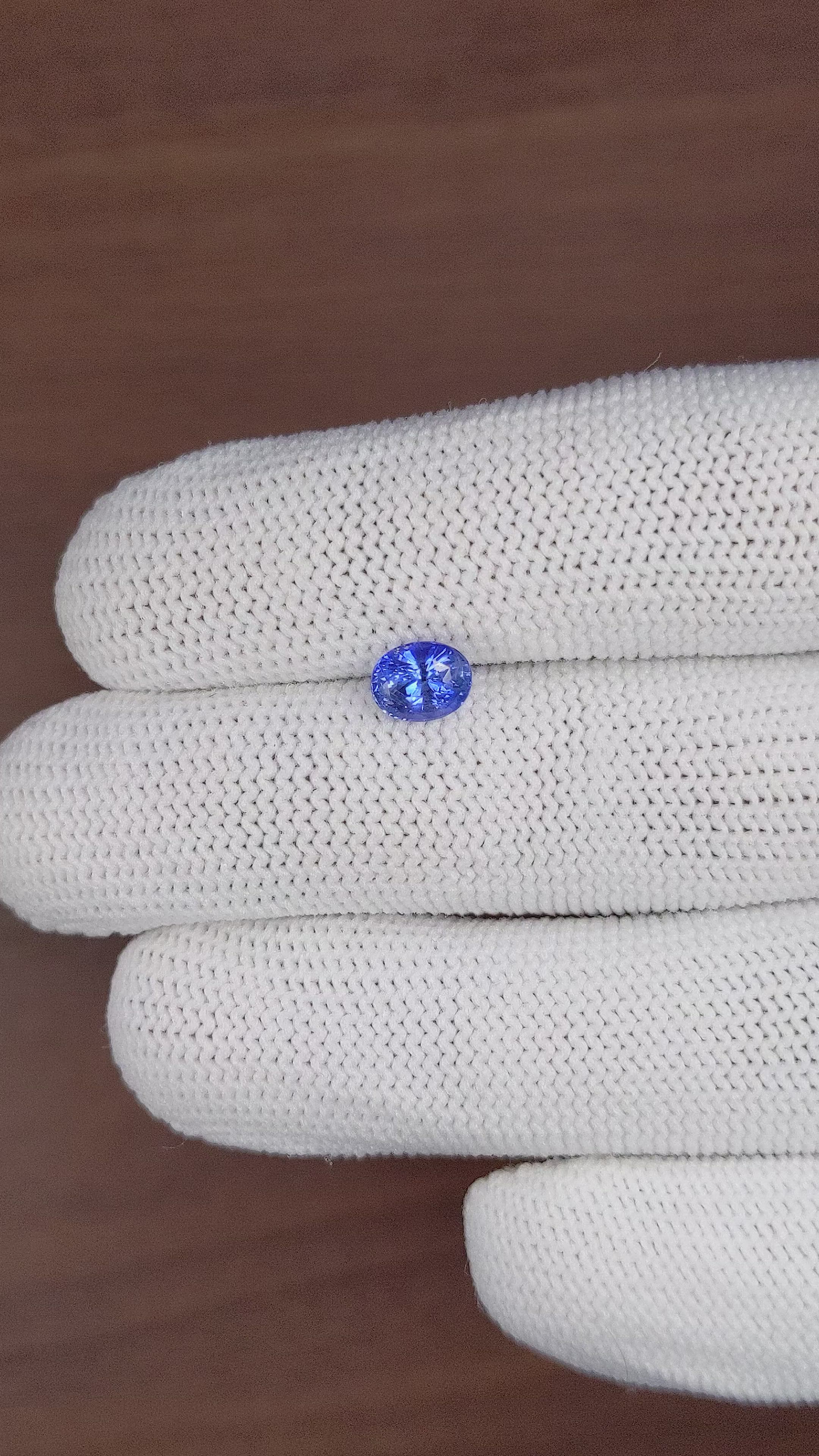 1.22 Ct. Blue Sapphire from Ceylon (Sri Lanka) Size Video