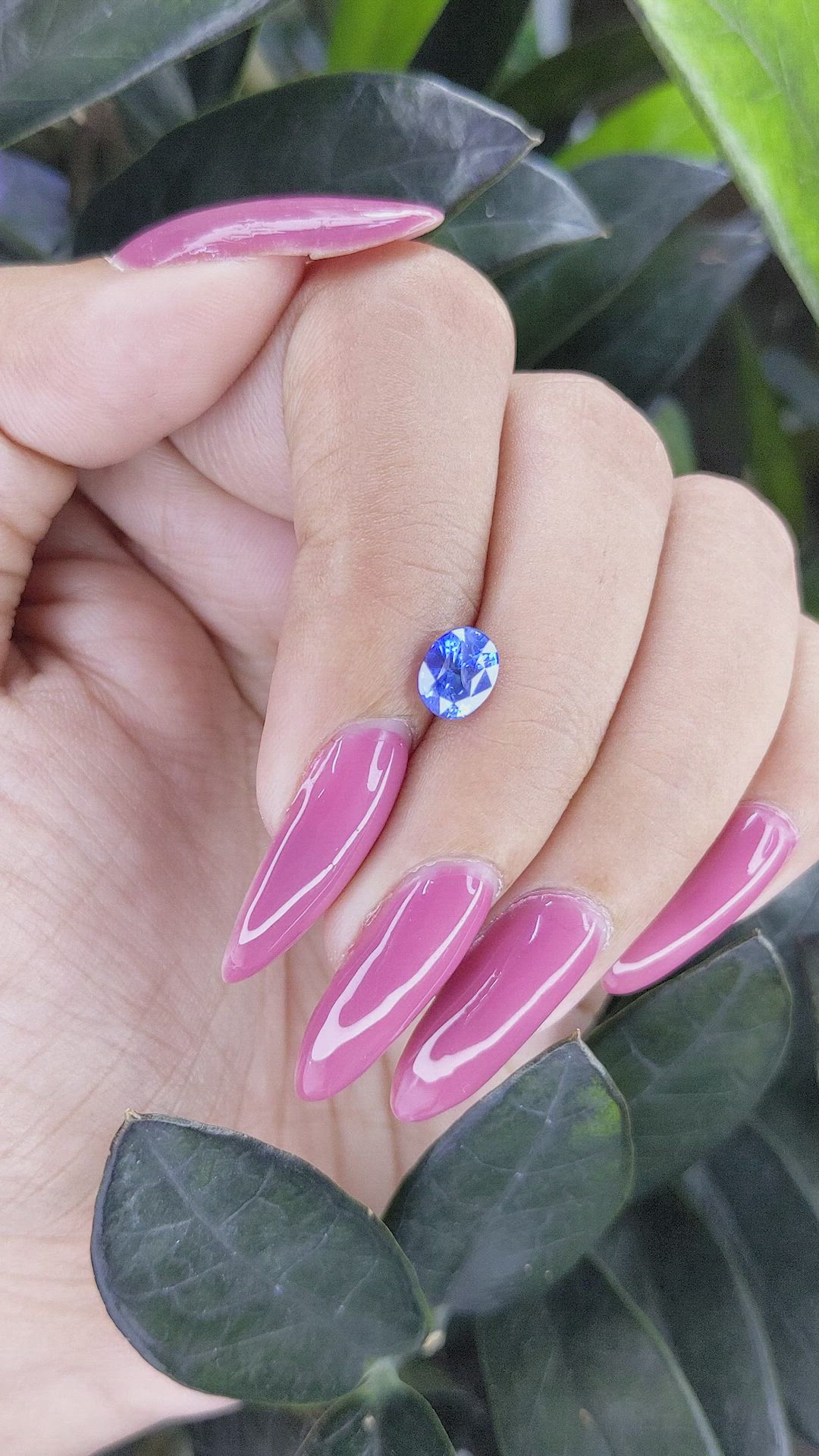 1.22 Ct. Blue Sapphire from Ceylon (Sri Lanka) Size Video