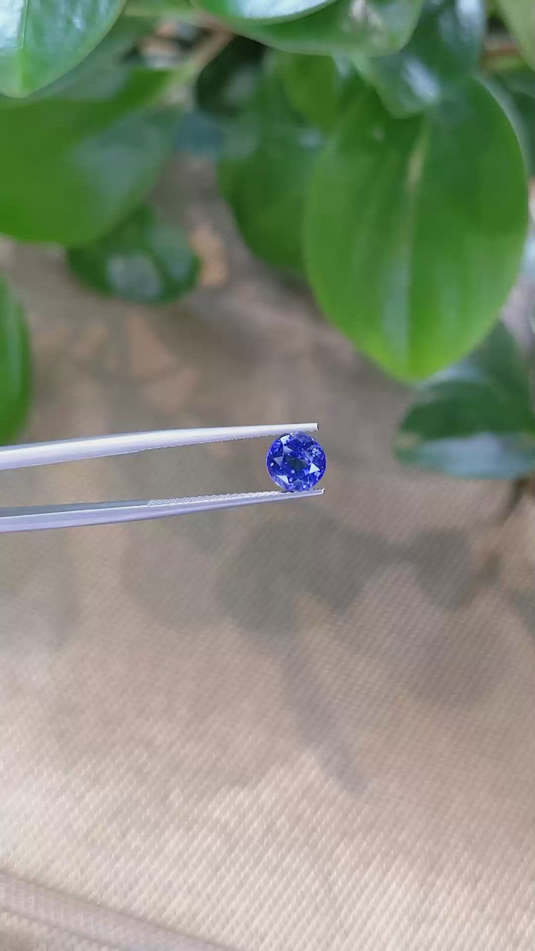 2.20 Ct. Blue Sapphire from Ceylon (Sri Lanka) Size Video
