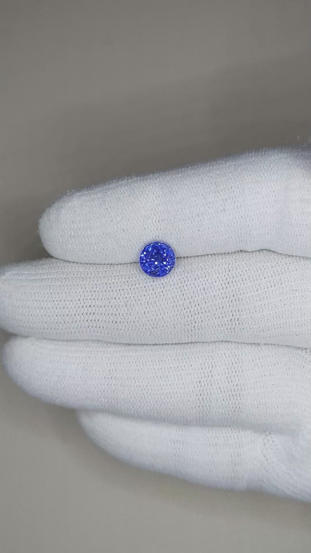 2.20 Ct. Blue Sapphire from Ceylon (Sri Lanka) Size Video