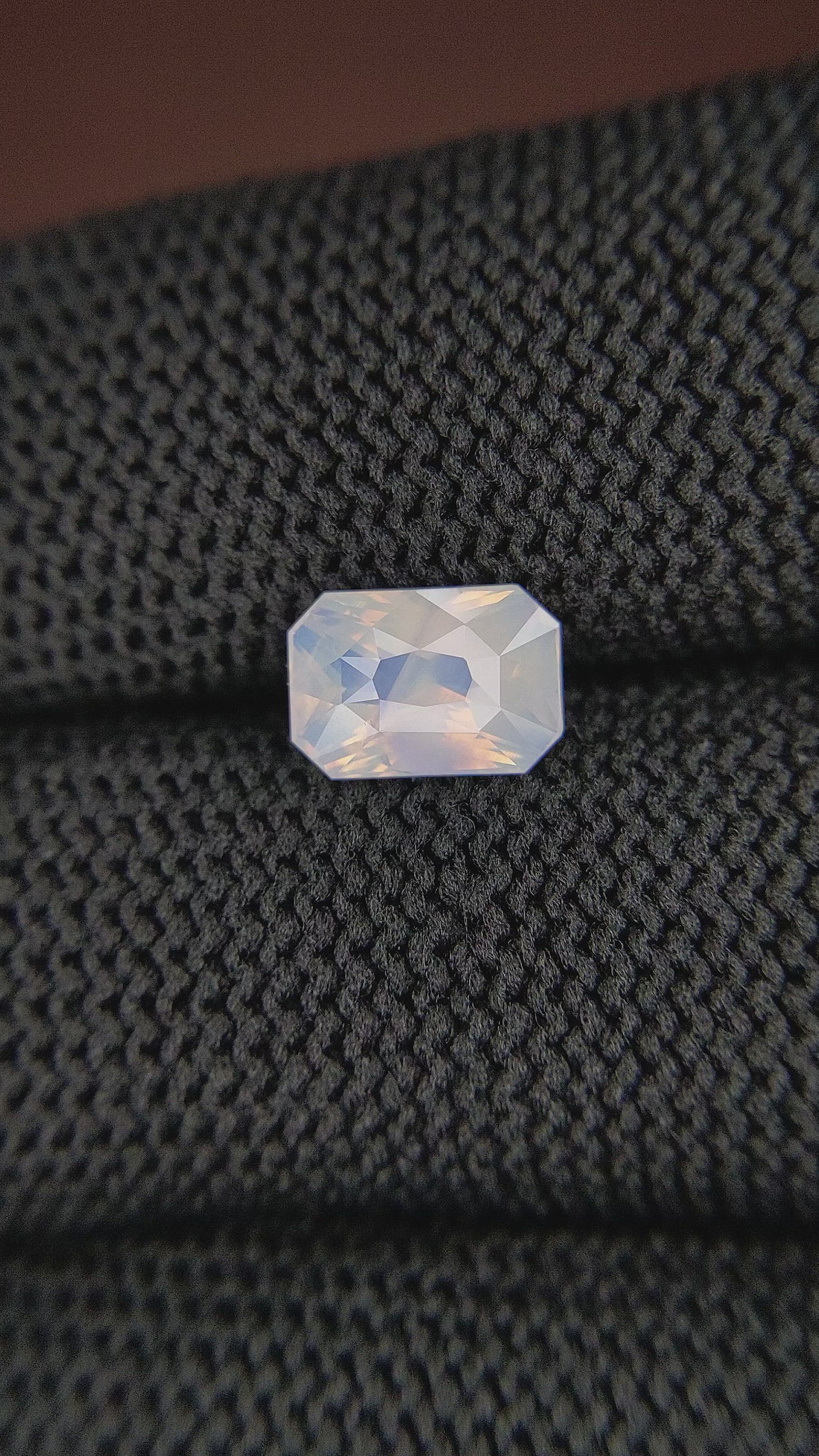 2.23 Ct. White Sapphire from Ceylon (Sri Lanka) Size Video