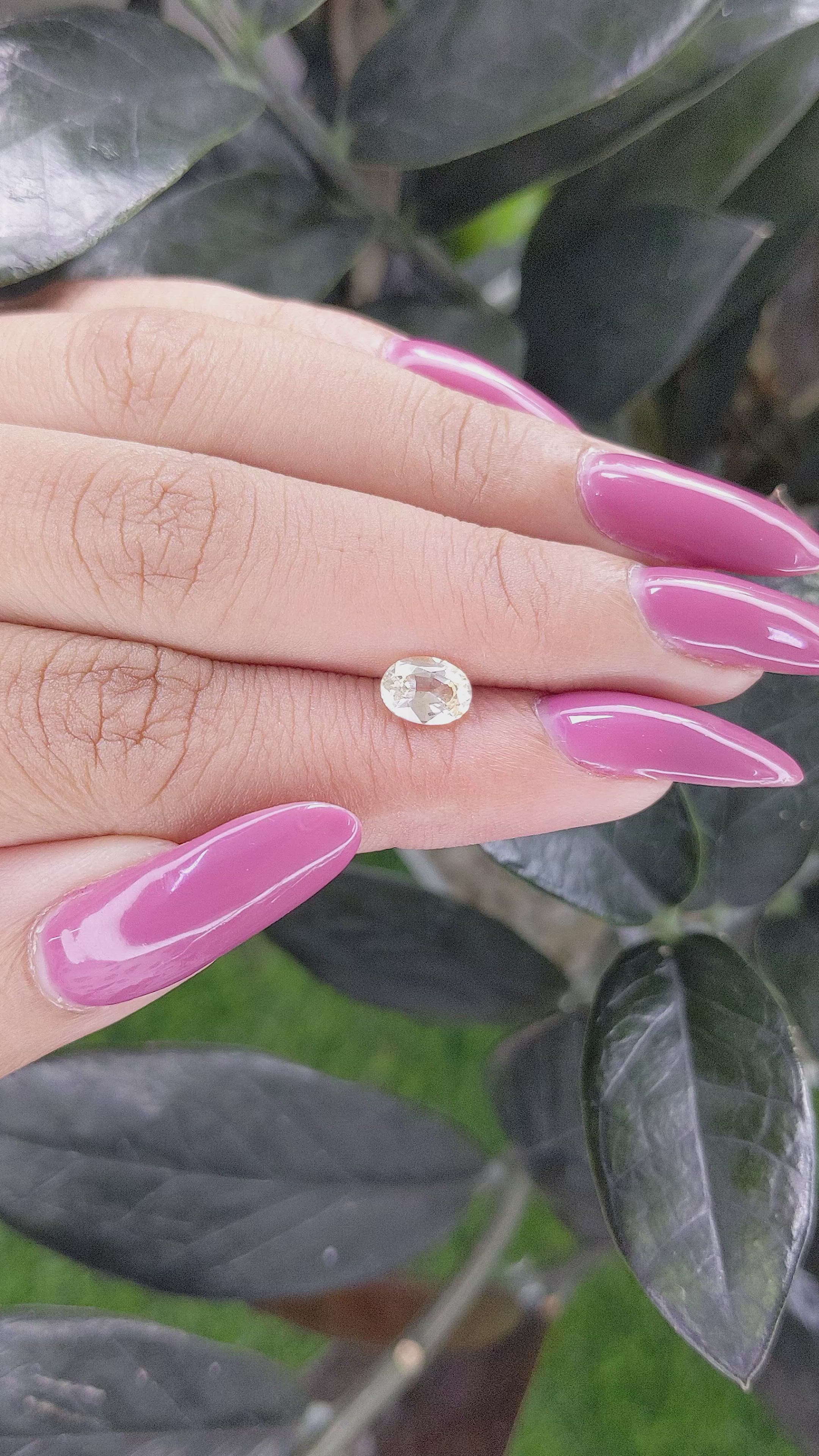 1.11 Ct. Yellow Sapphire from Ceylon (Sri Lanka) Size Video