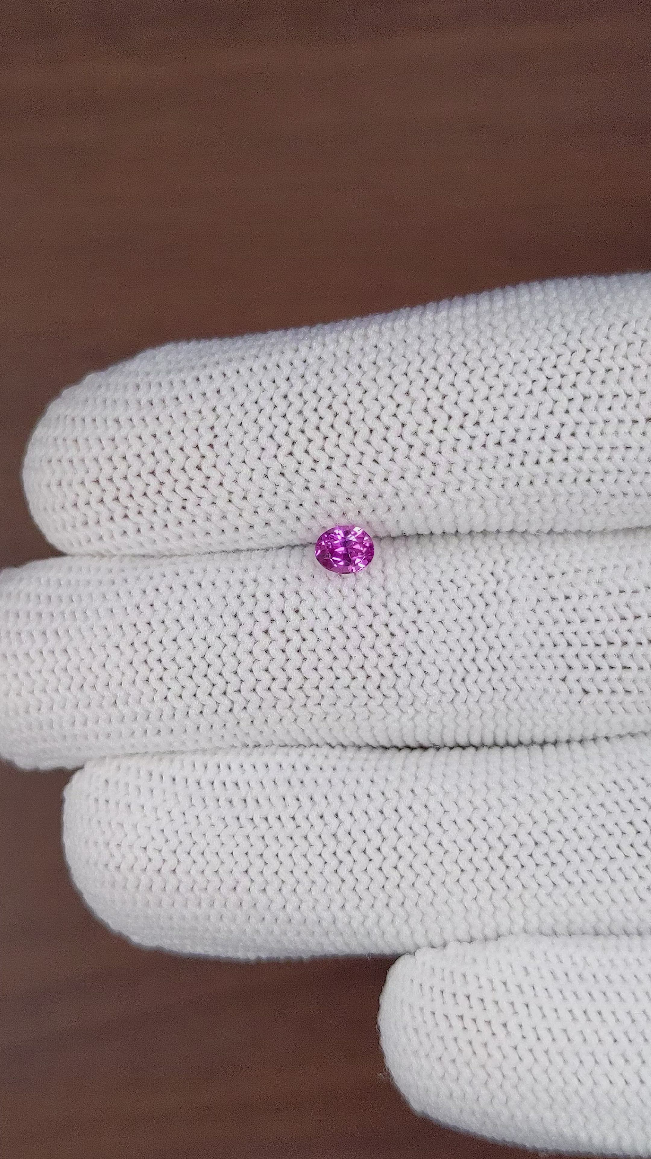 0.45 Ct. Purplish Pink Sapphire from Ceylon (Sri Lanka) Size Video