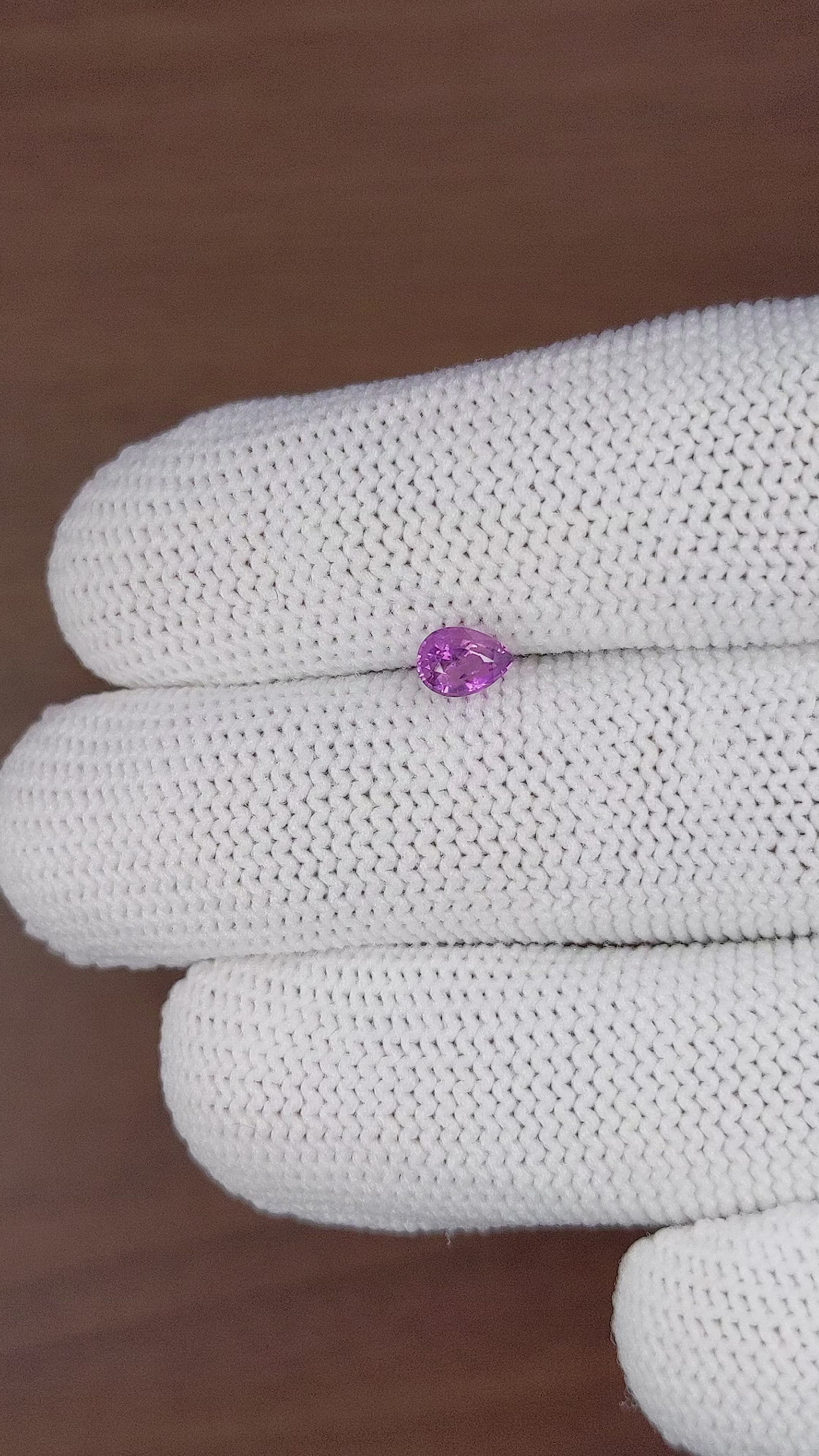 0.52 Ct. Pinkish Purple Sapphire from Ceylon (Sri Lanka) Size Video